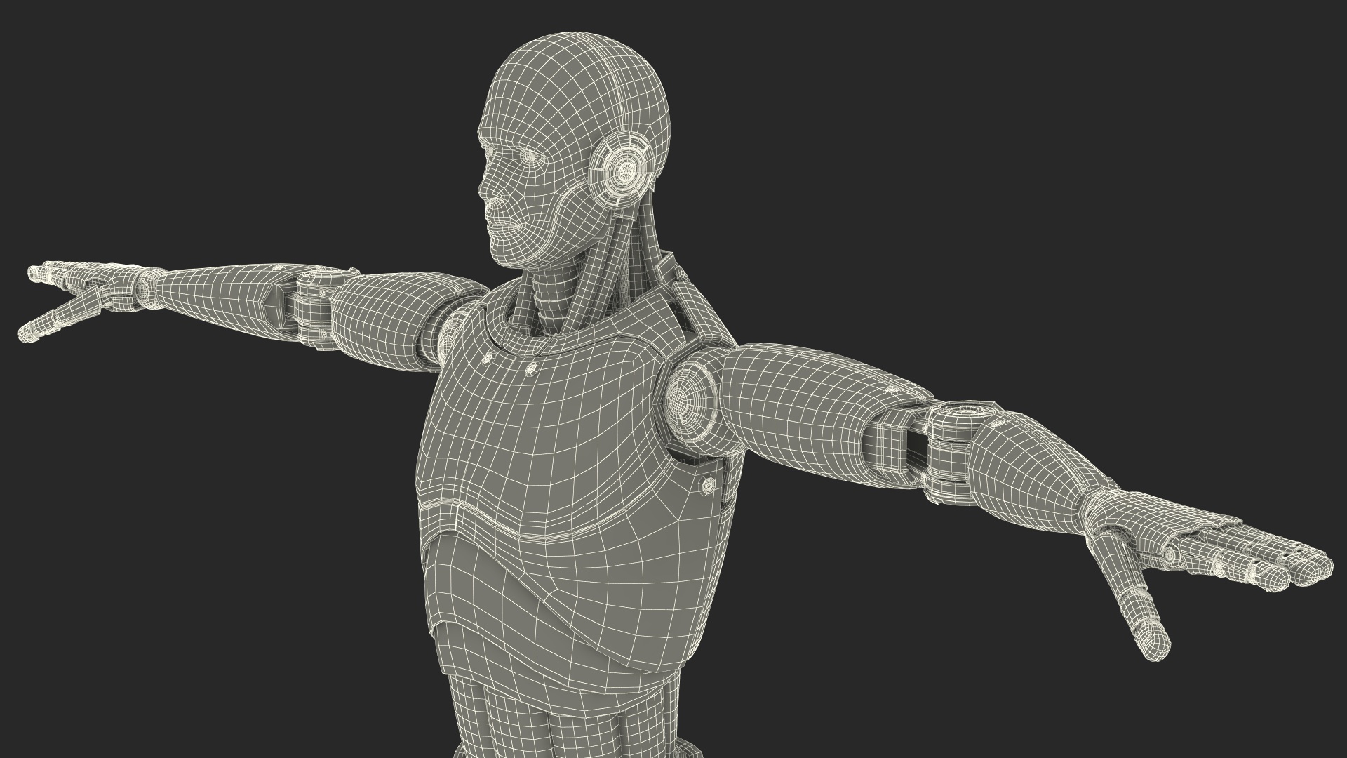 Male Cyborg Rigged for Cinema 4D 3D