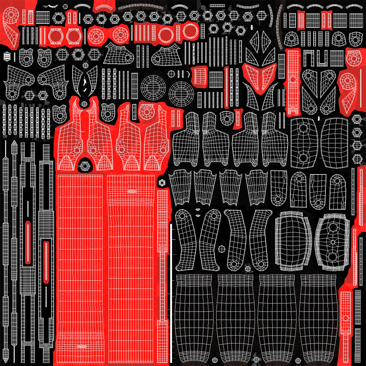 3D Industrial Bolt Cutter Tool Red
