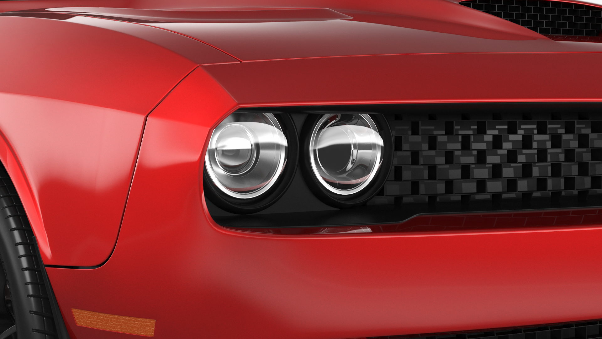 3D Dodge Challenger SRT Muscle Car