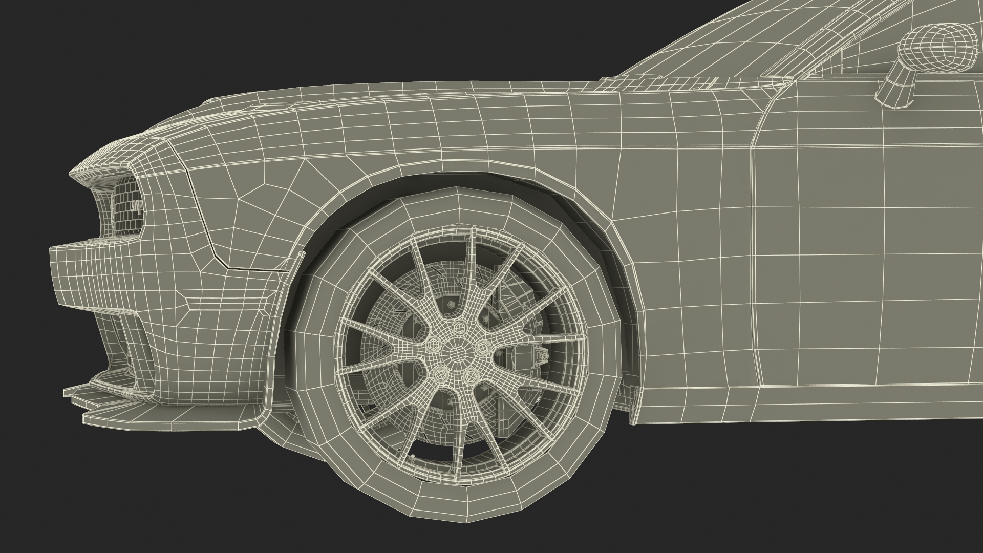 3D Dodge Challenger SRT Muscle Car