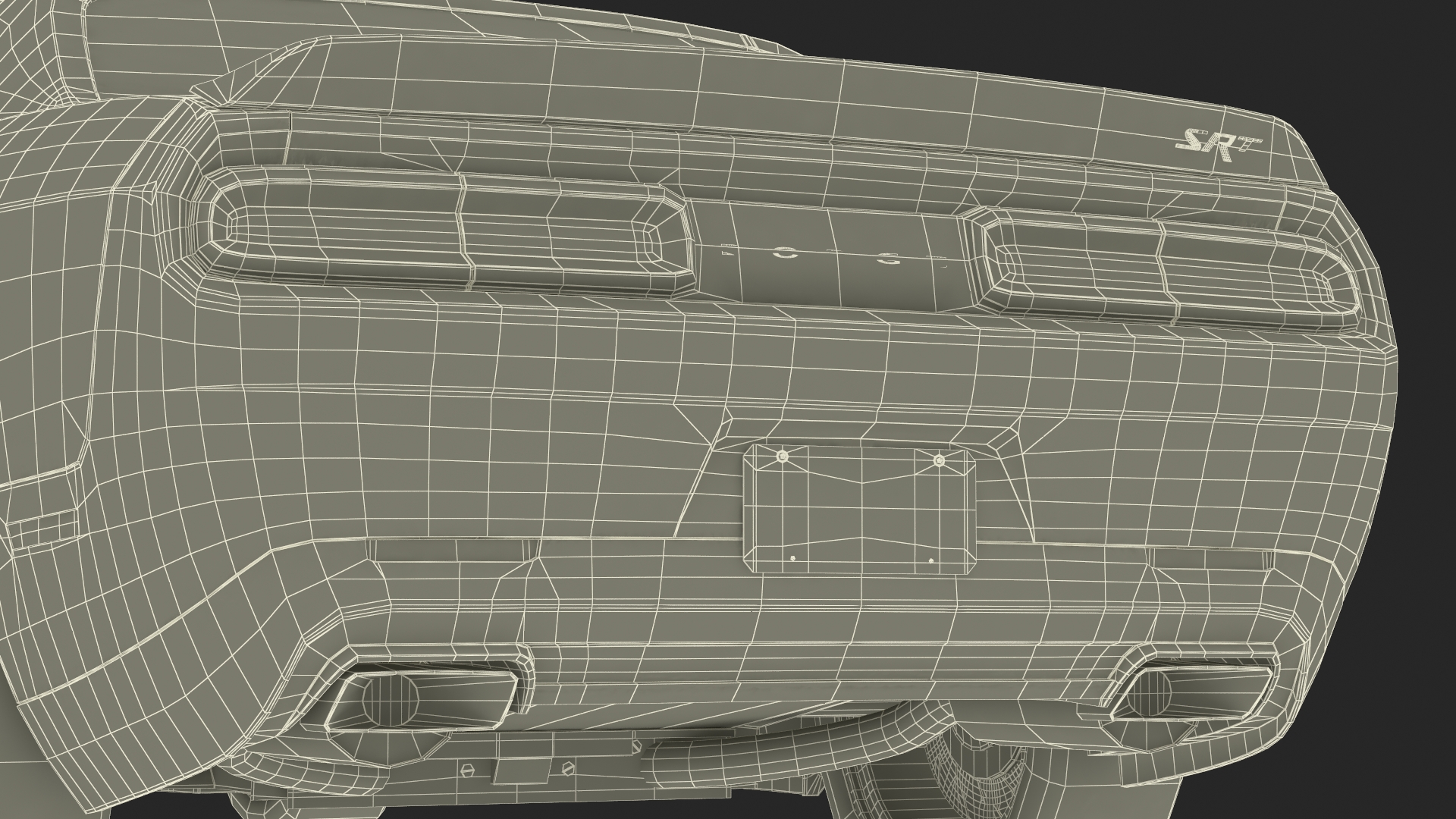 3D Dodge Challenger SRT Muscle Car