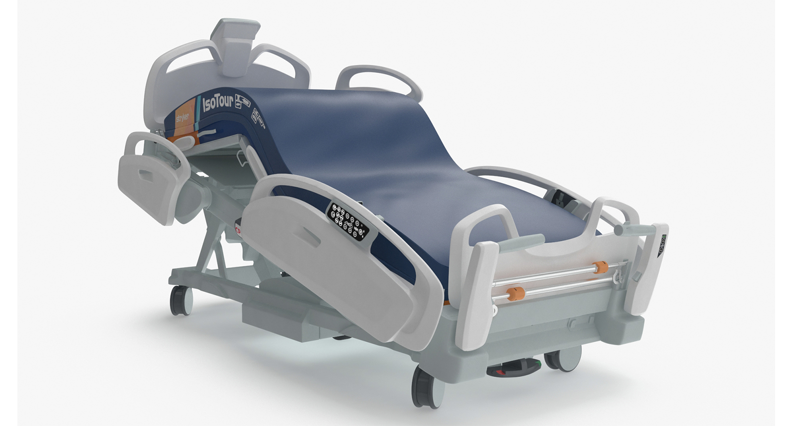 Stryker Procuity ZM Smart Hospital Bed Rigged for Maya 3D model