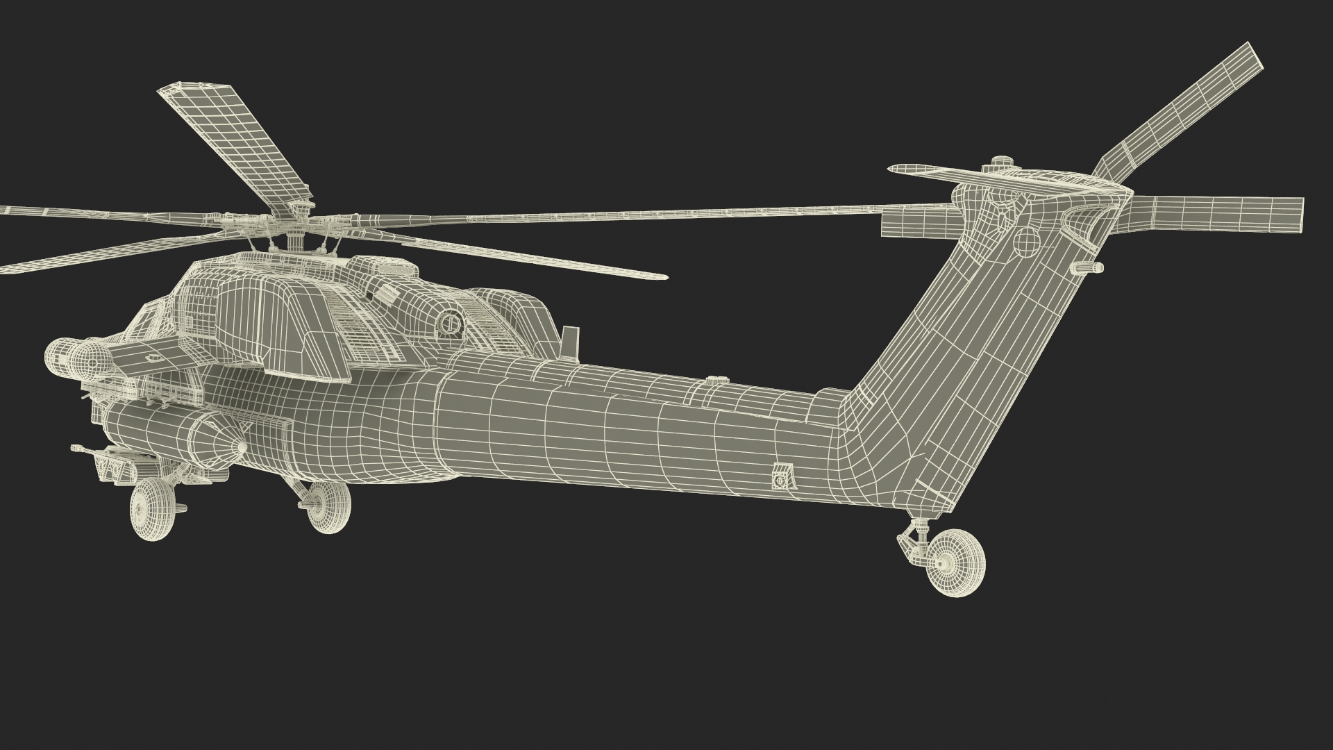3D Combat Helicopter Mi-28 model