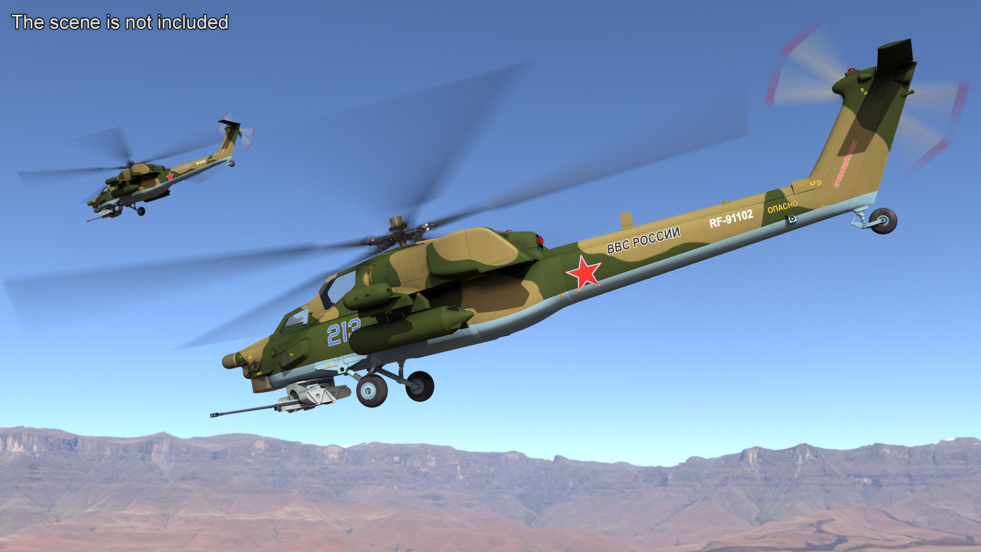3D Combat Helicopter Mi-28 model