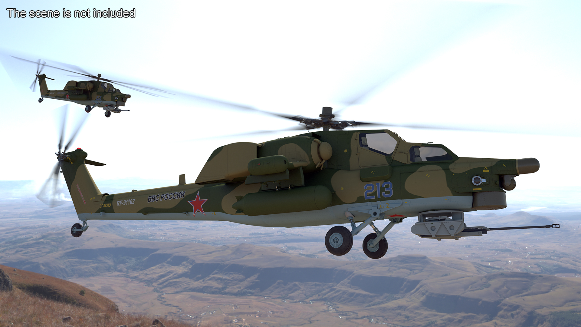 3D Combat Helicopter Mi-28 model
