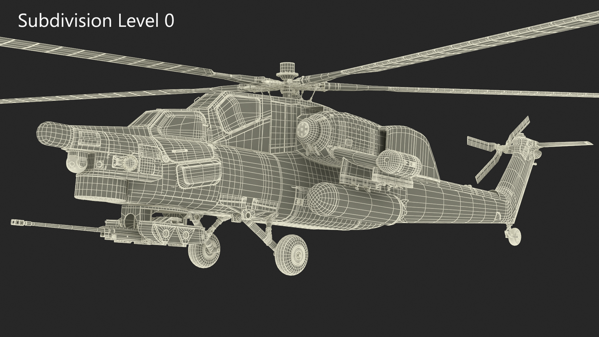 3D Combat Helicopter Mi-28 model