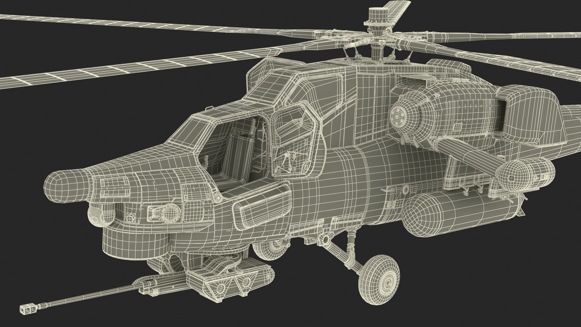 3D Combat Helicopter Mi-28 model
