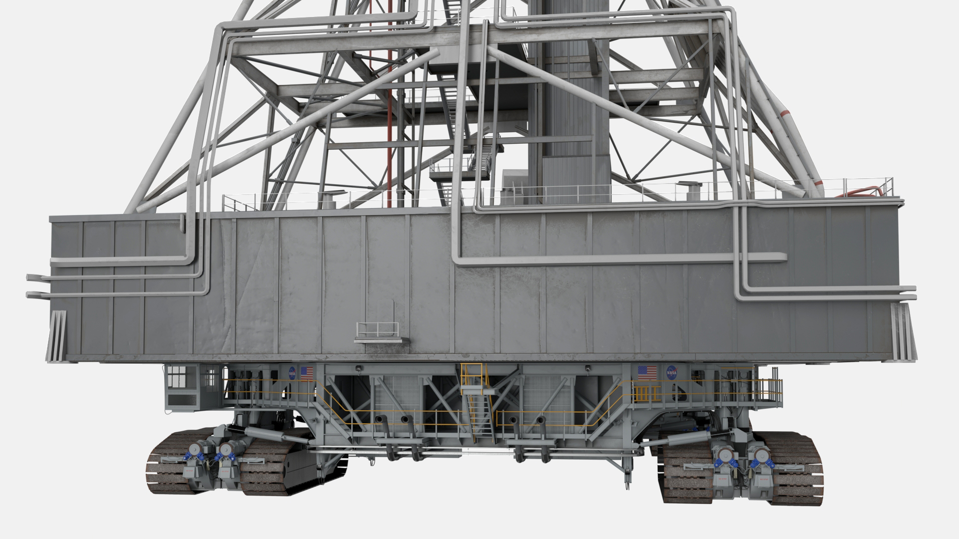 SLS Launch Pad with Missile Crawler Transporter 3D