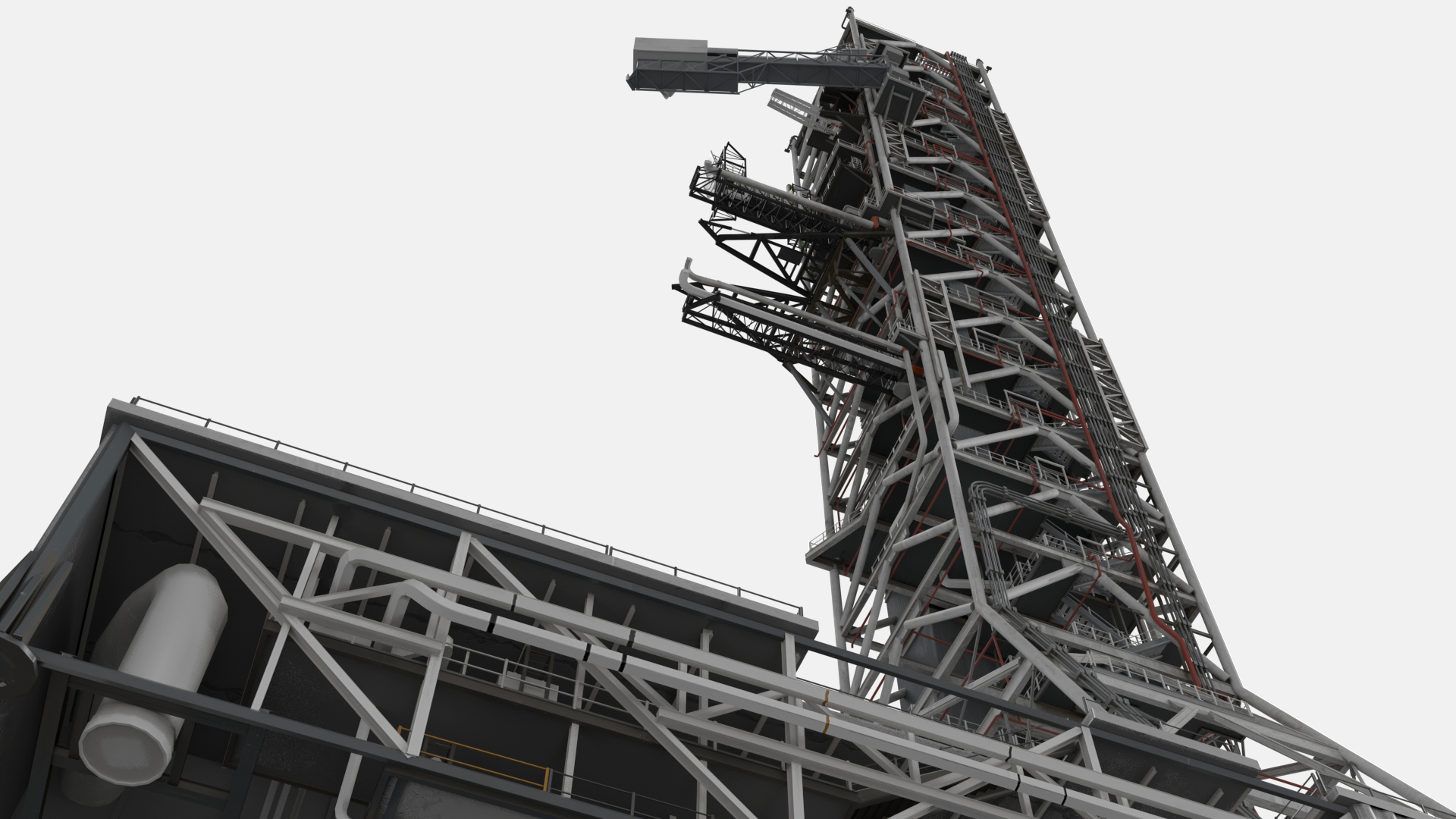 SLS Launch Pad with Missile Crawler Transporter 3D