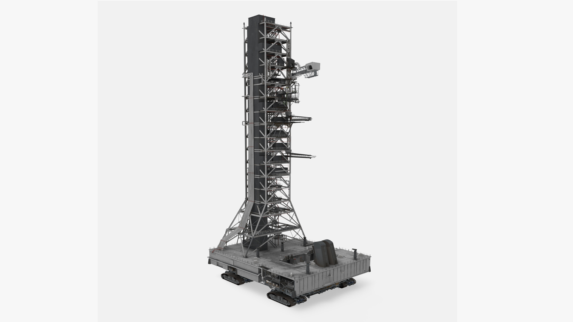 SLS Launch Pad with Missile Crawler Transporter 3D