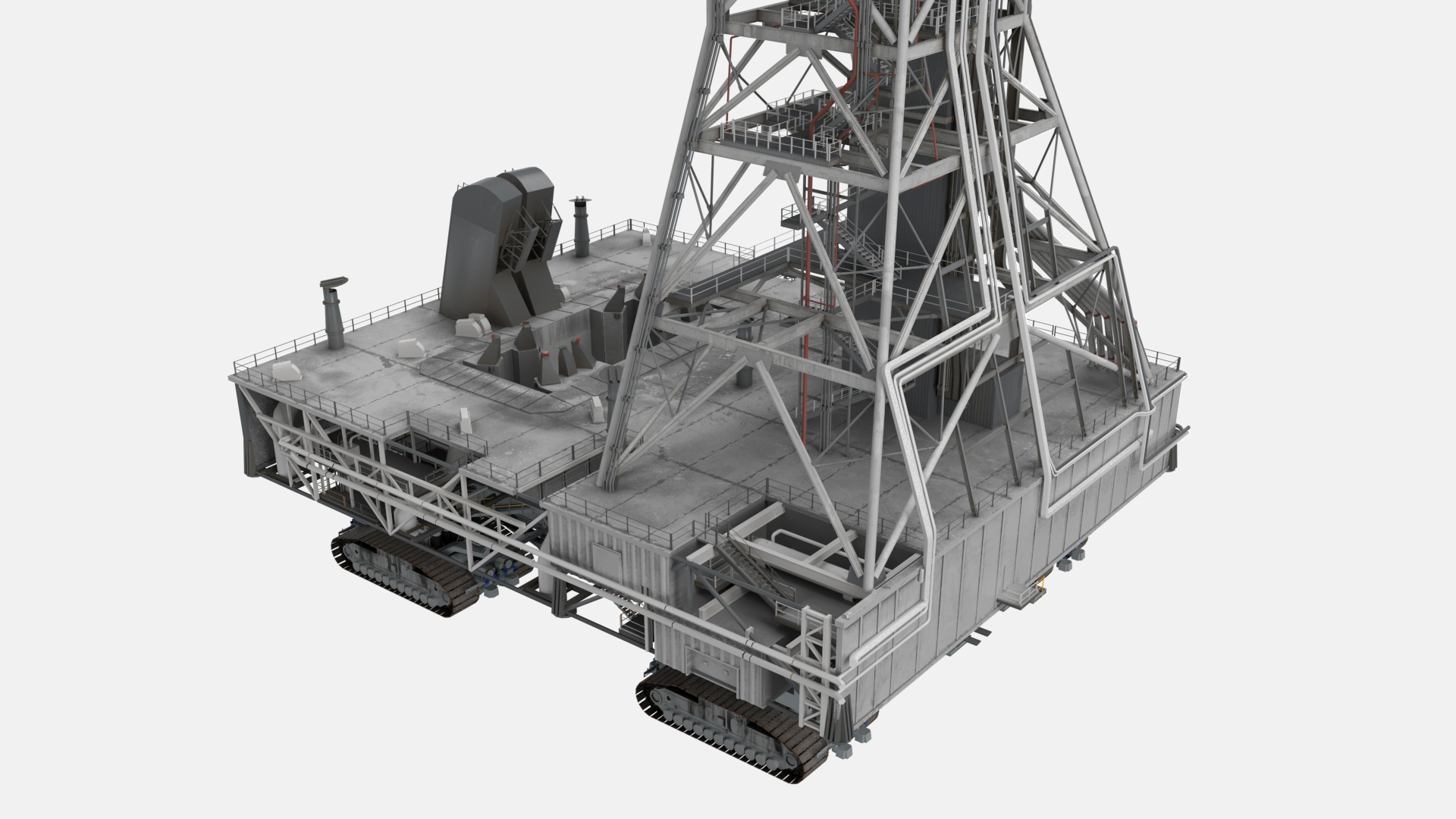 SLS Launch Pad with Missile Crawler Transporter 3D