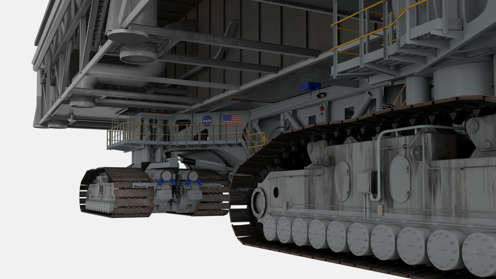 SLS Launch Pad with Missile Crawler Transporter 3D