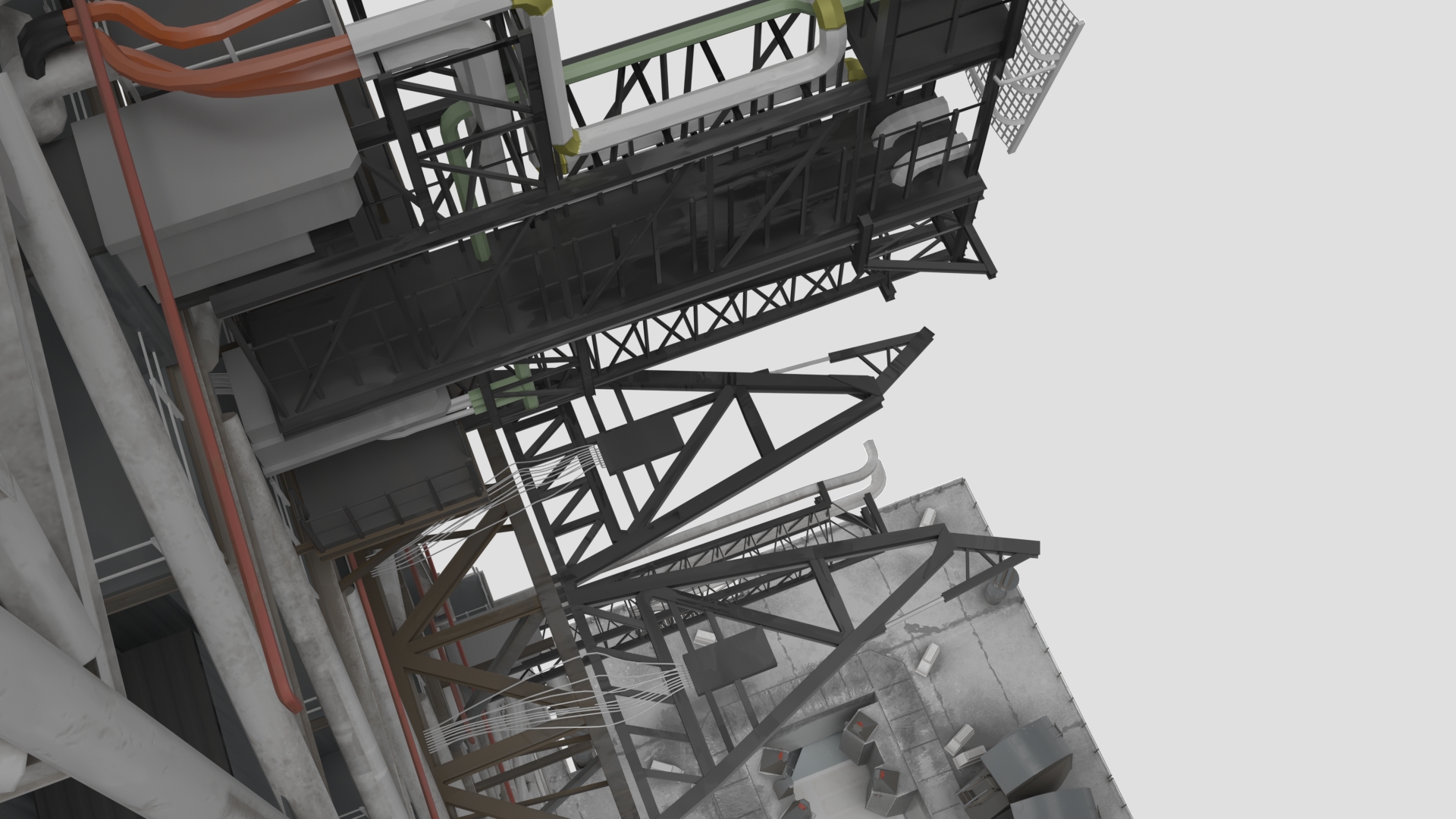 SLS Launch Pad with Missile Crawler Transporter 3D
