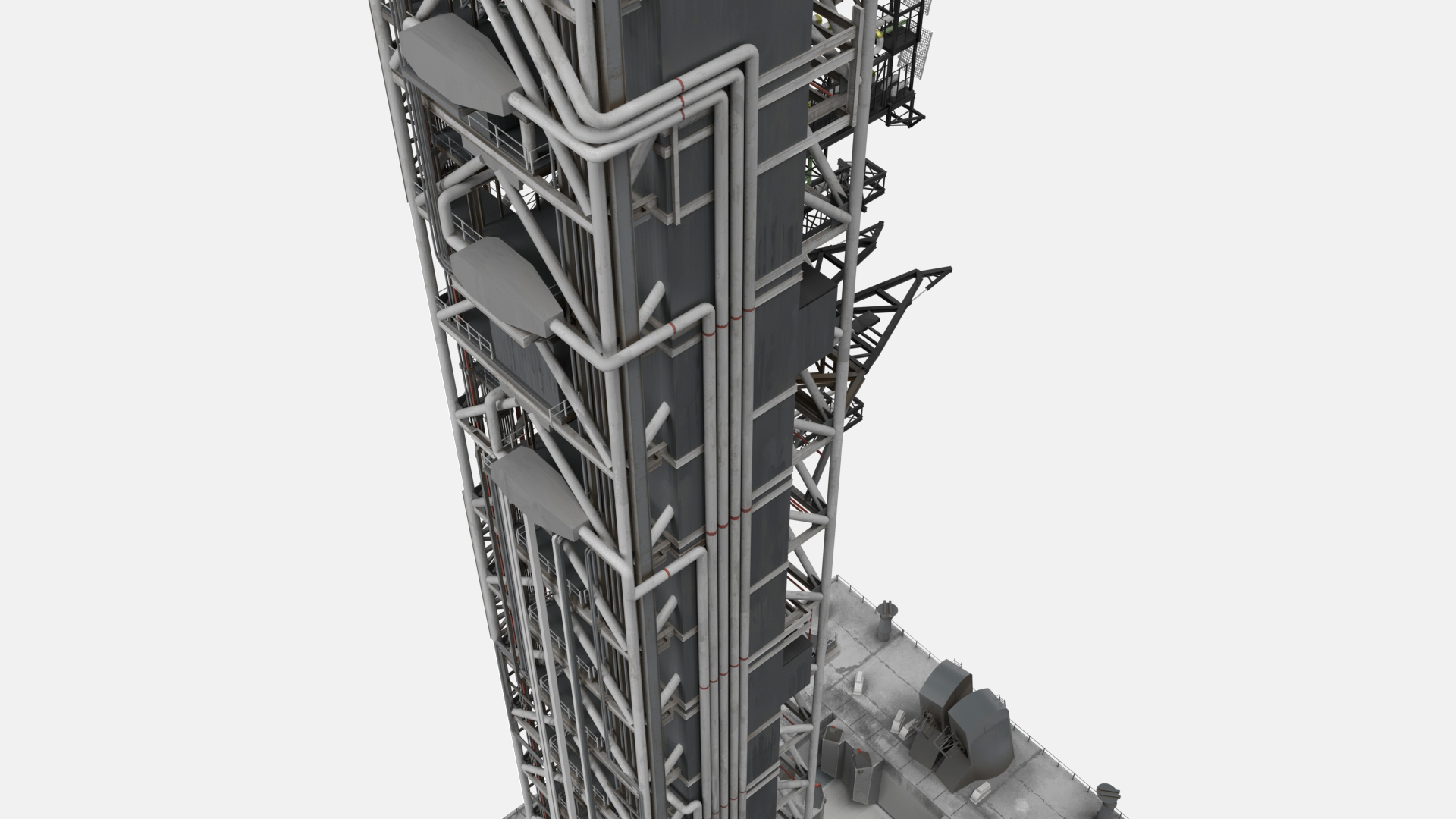 SLS Launch Pad with Missile Crawler Transporter 3D