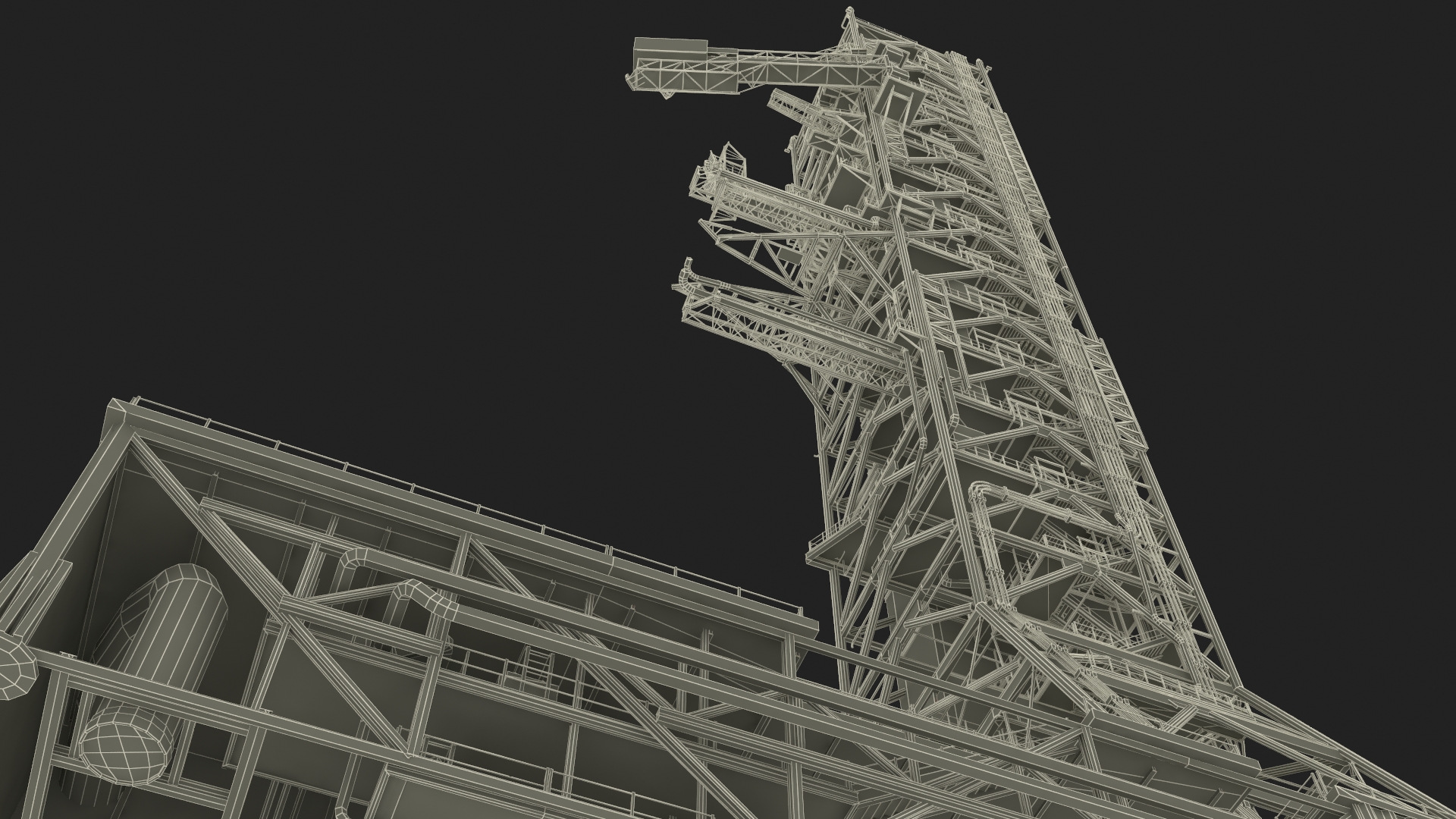 SLS Launch Pad with Missile Crawler Transporter 3D
