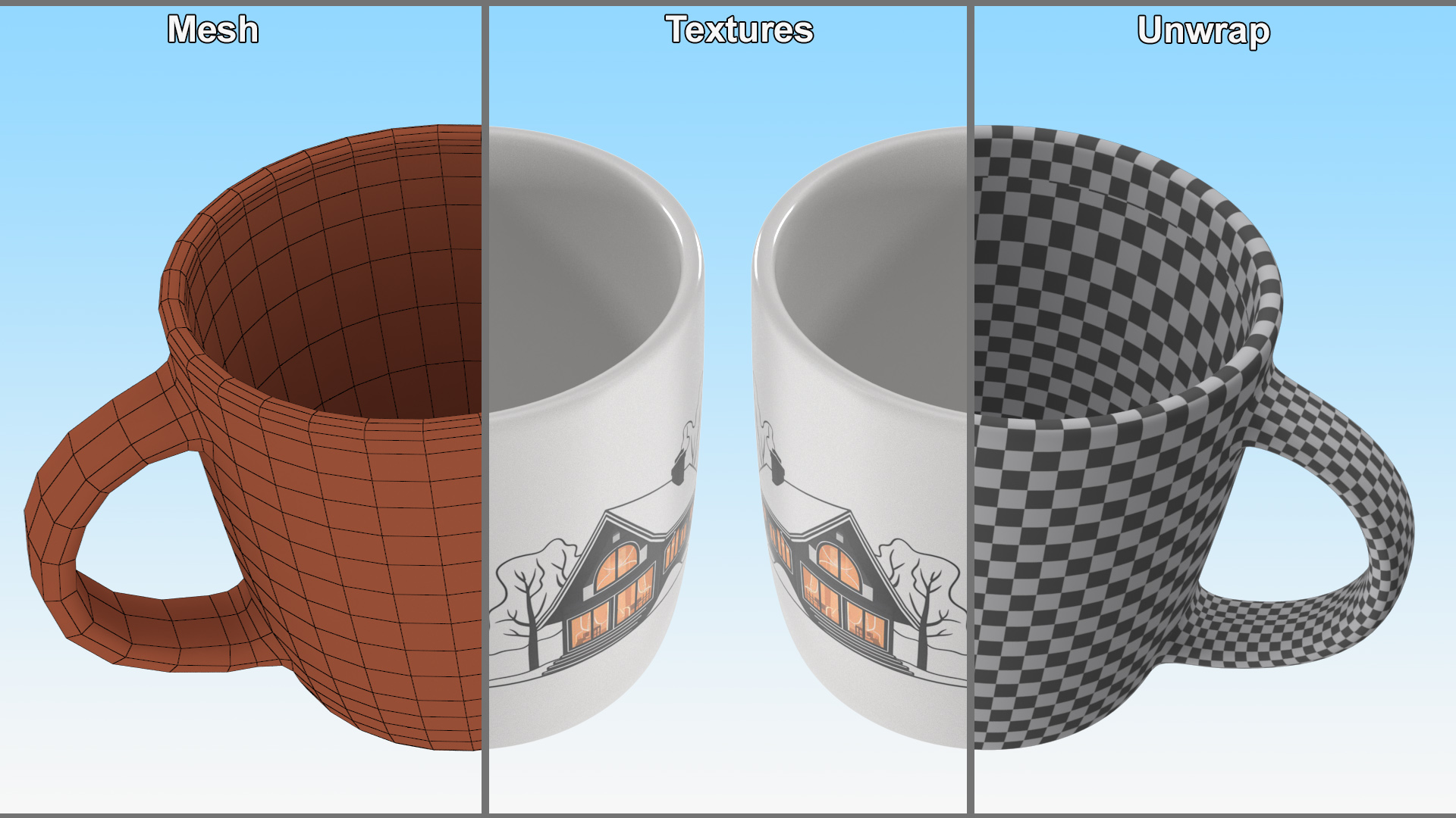 3D Coffee Mug Painted model