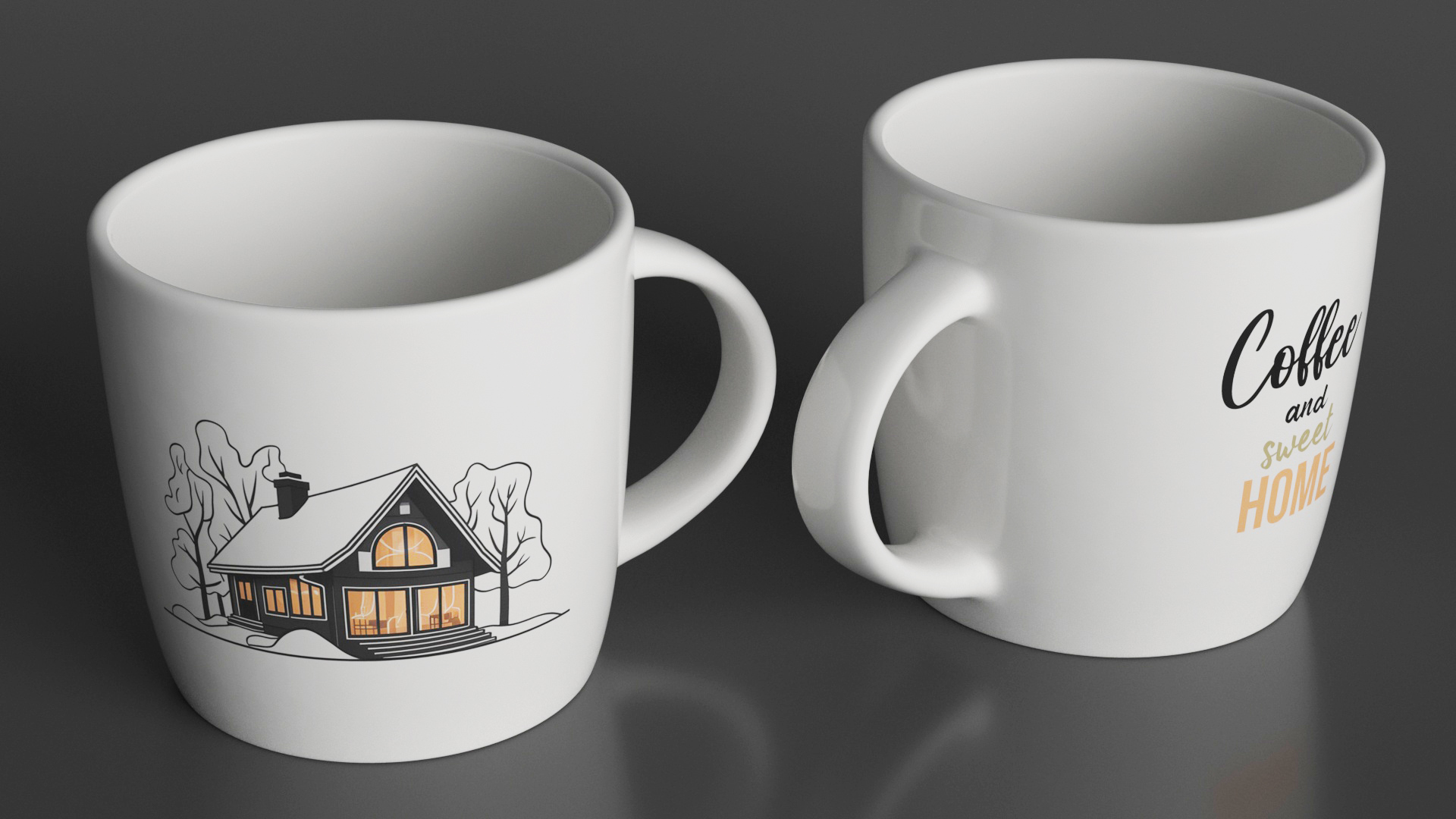 3D Coffee Mug Painted model
