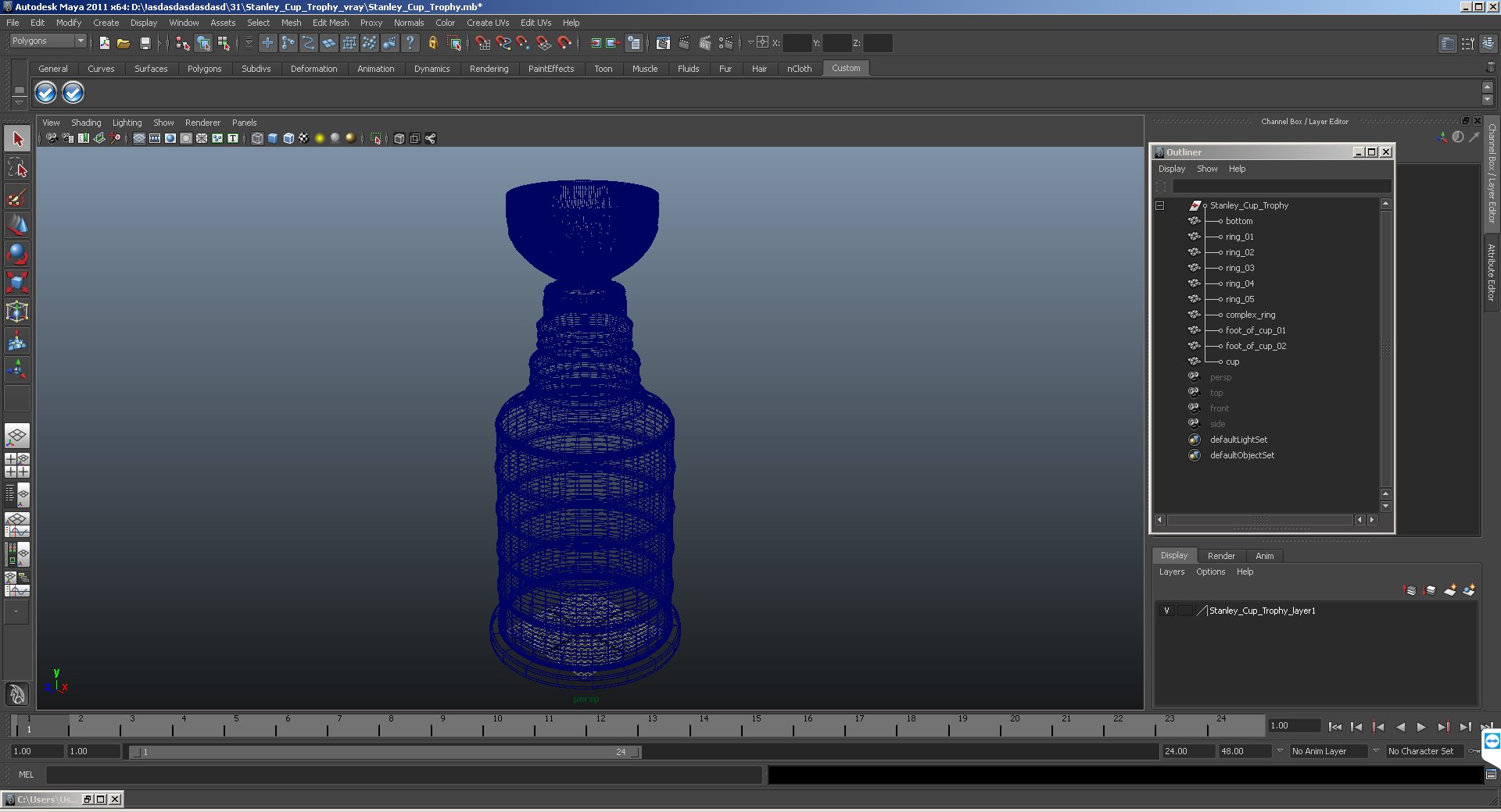 3D Stanley Cup Trophy model