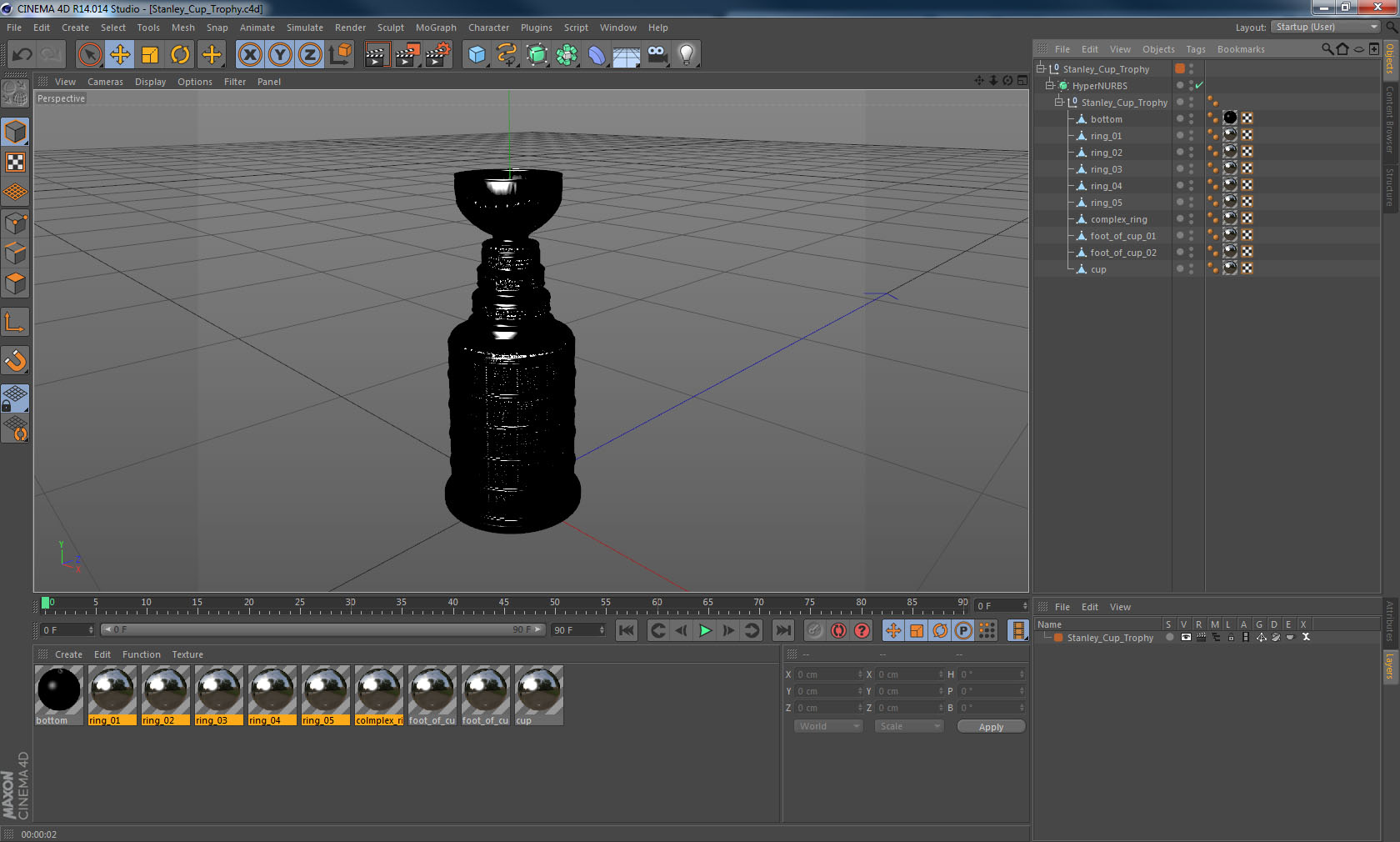 3D Stanley Cup Trophy model