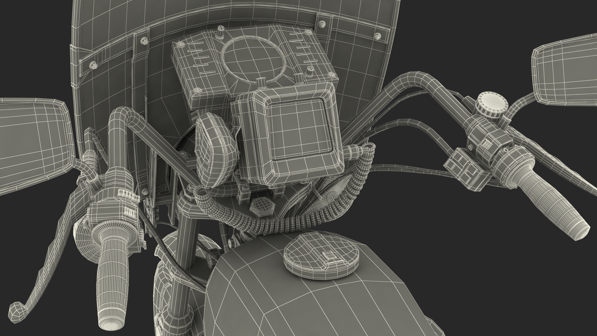 Classic Police Bike 3D model