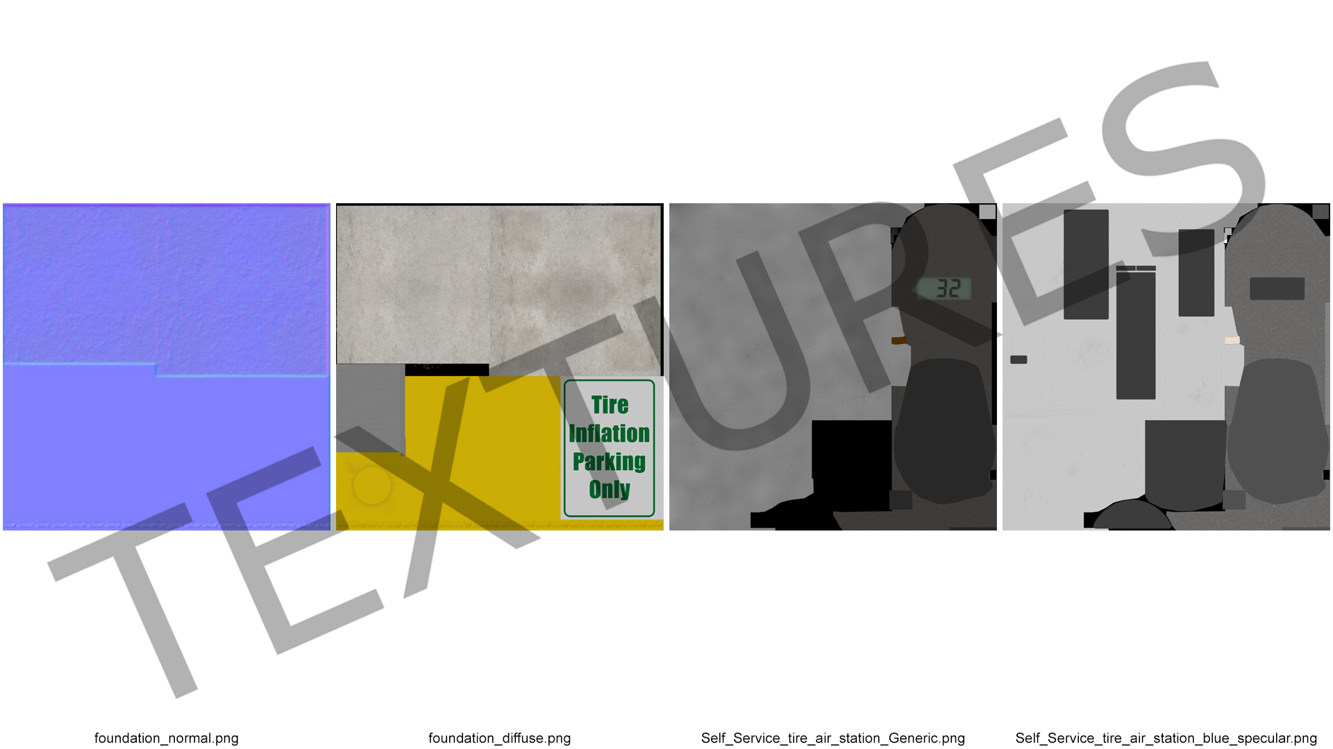 3D Self Service Tire Air Station Pillar