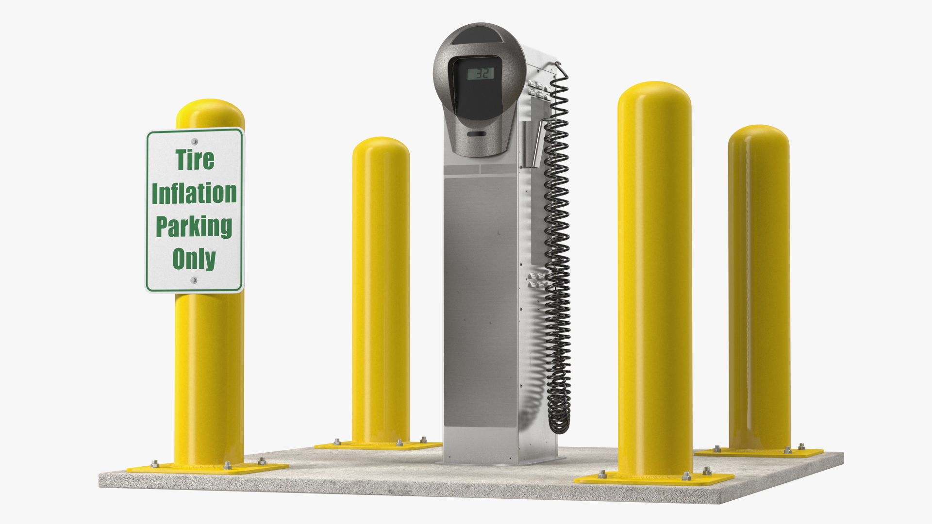 3D Self Service Tire Air Station Pillar