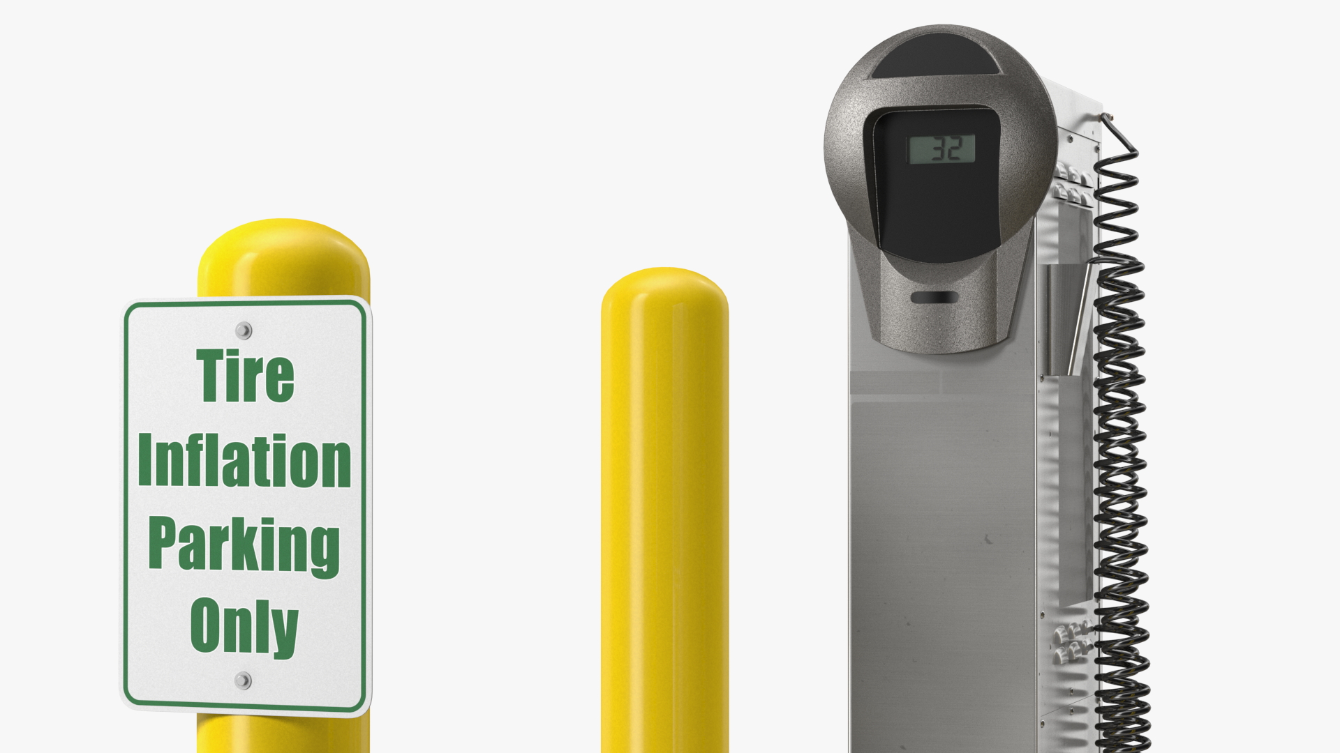 3D Self Service Tire Air Station Pillar