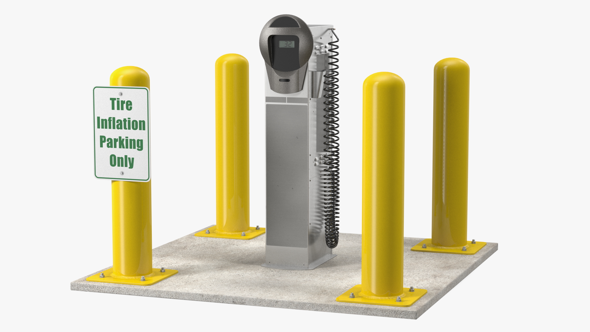 3D Self Service Tire Air Station Pillar
