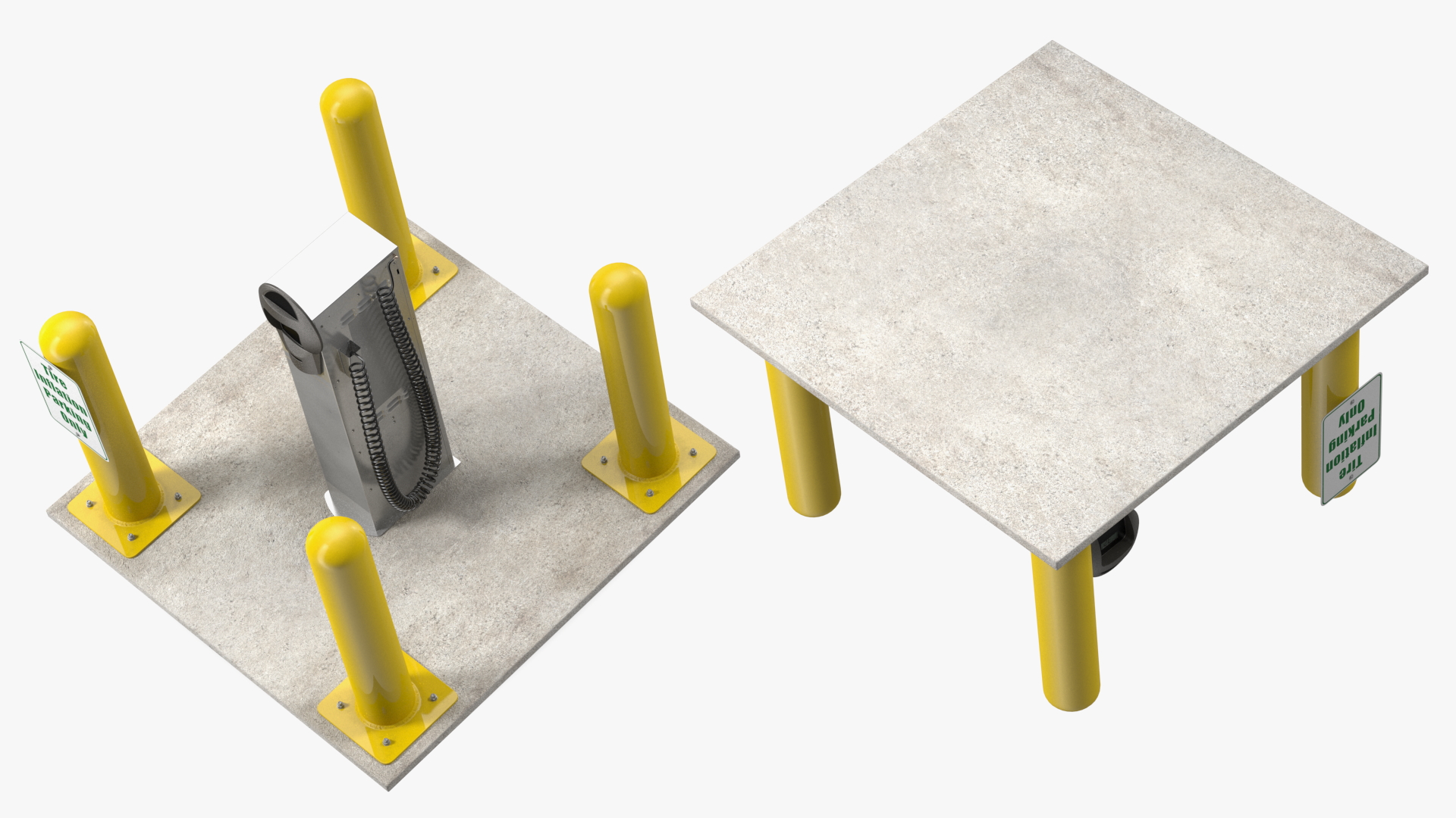 3D Self Service Tire Air Station Pillar
