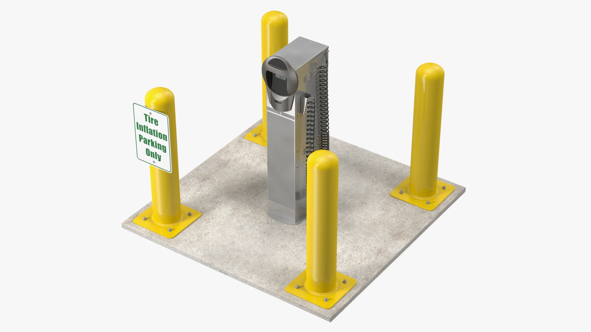 3D Self Service Tire Air Station Pillar