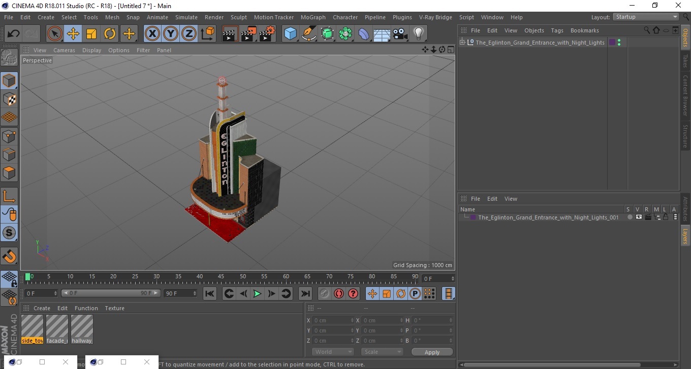 3D model The Eglinton Grand Entrance with Night Lights