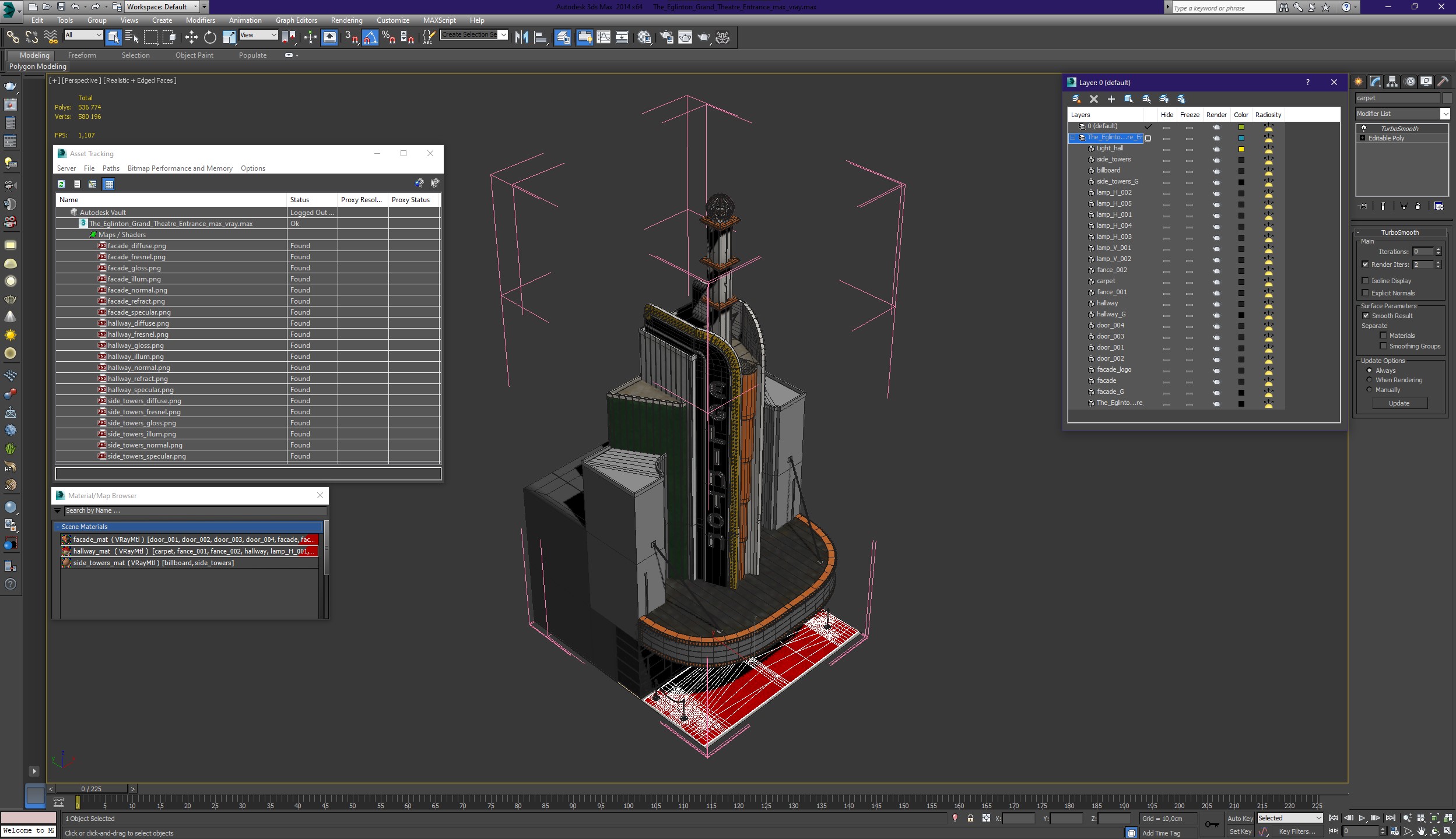 3D model The Eglinton Grand Entrance with Night Lights