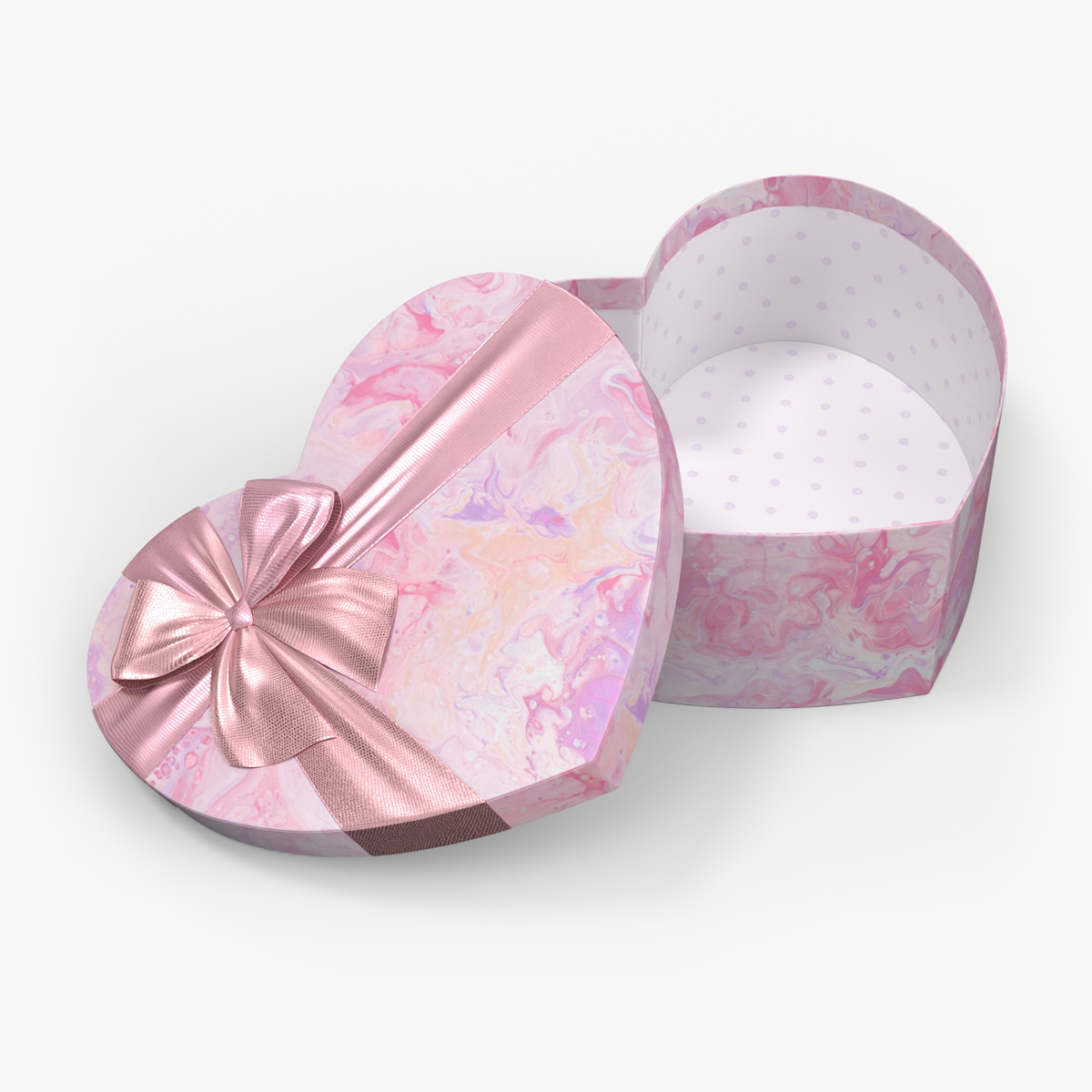 Heart Gift Box 3D model preview
