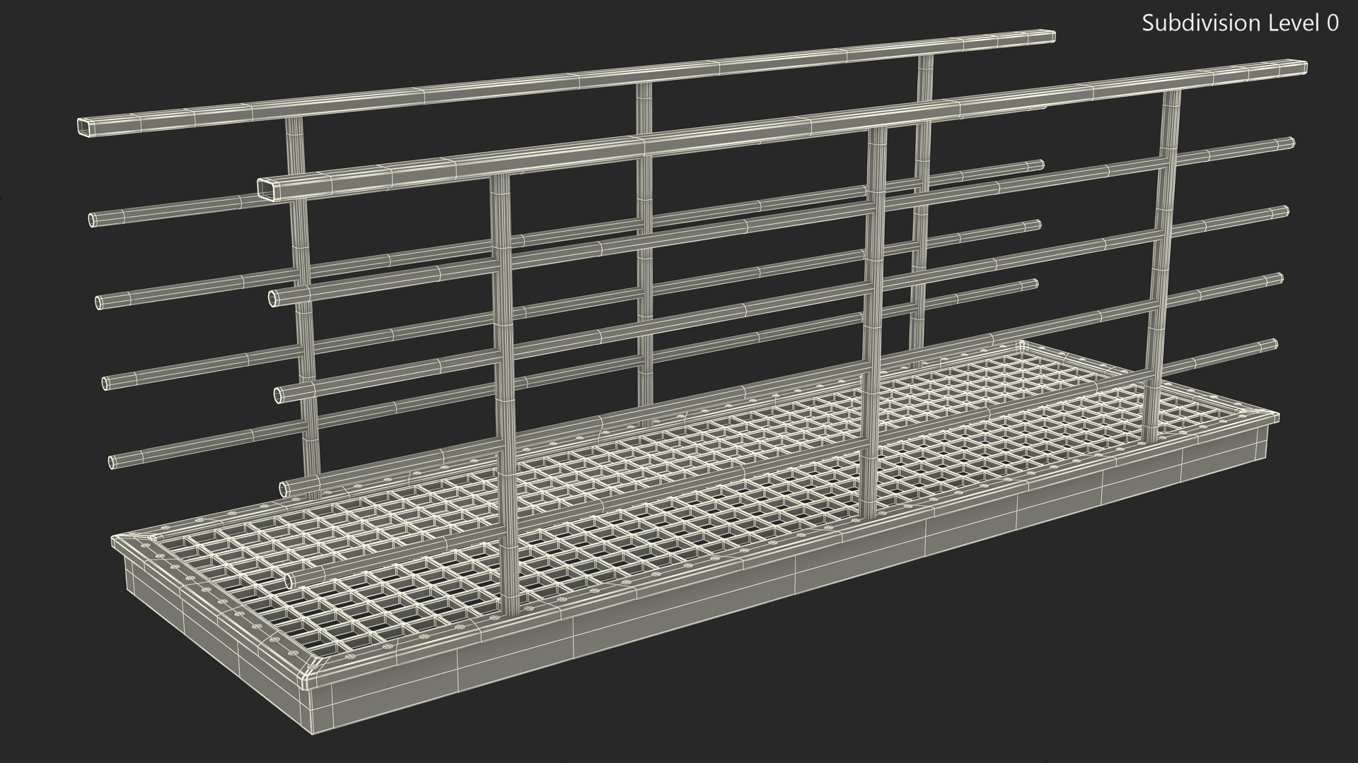 Straight Industrial Catwalk Long 3D