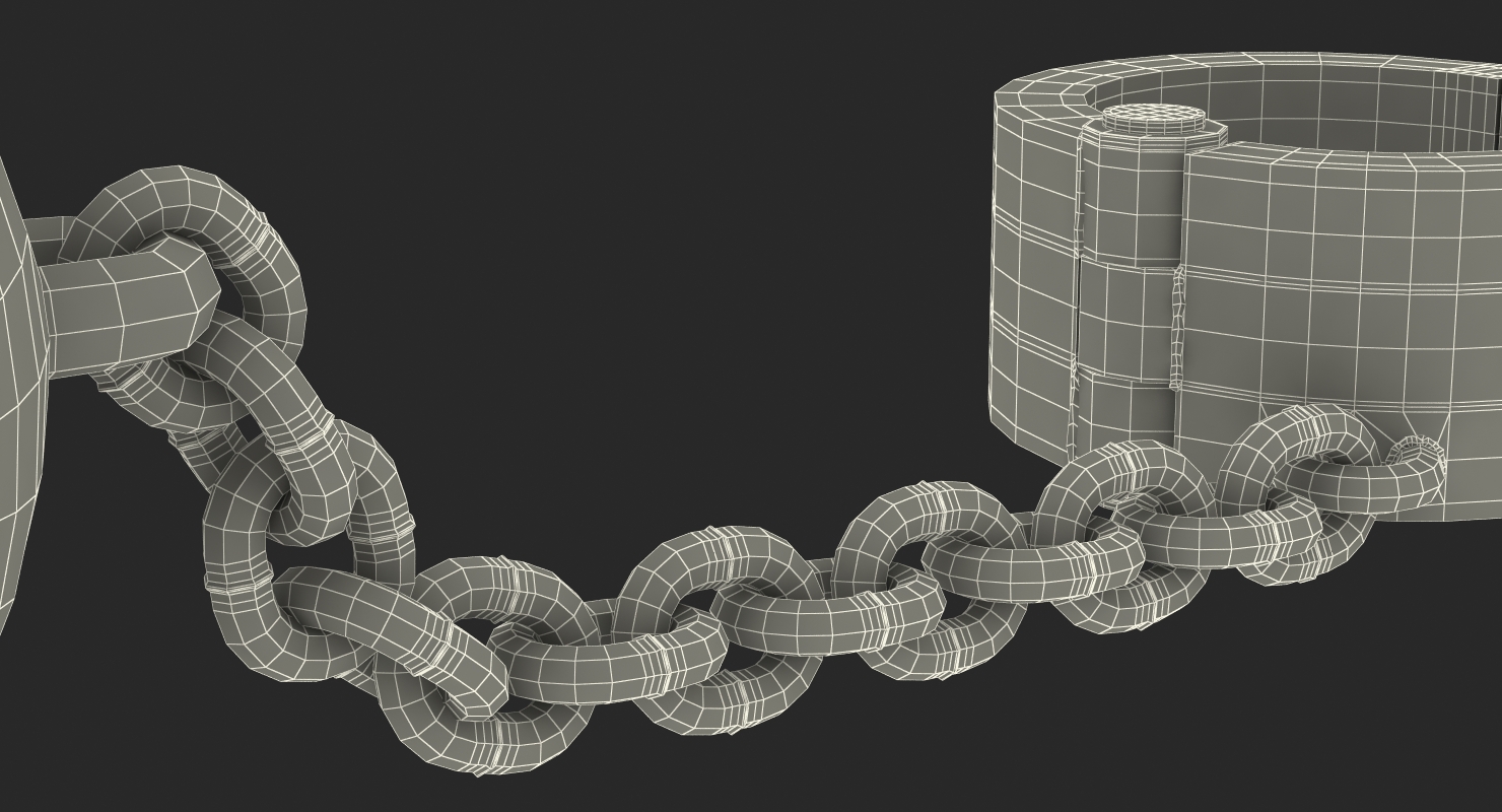 3D Old Heavy Prisoner Ball and Chain model