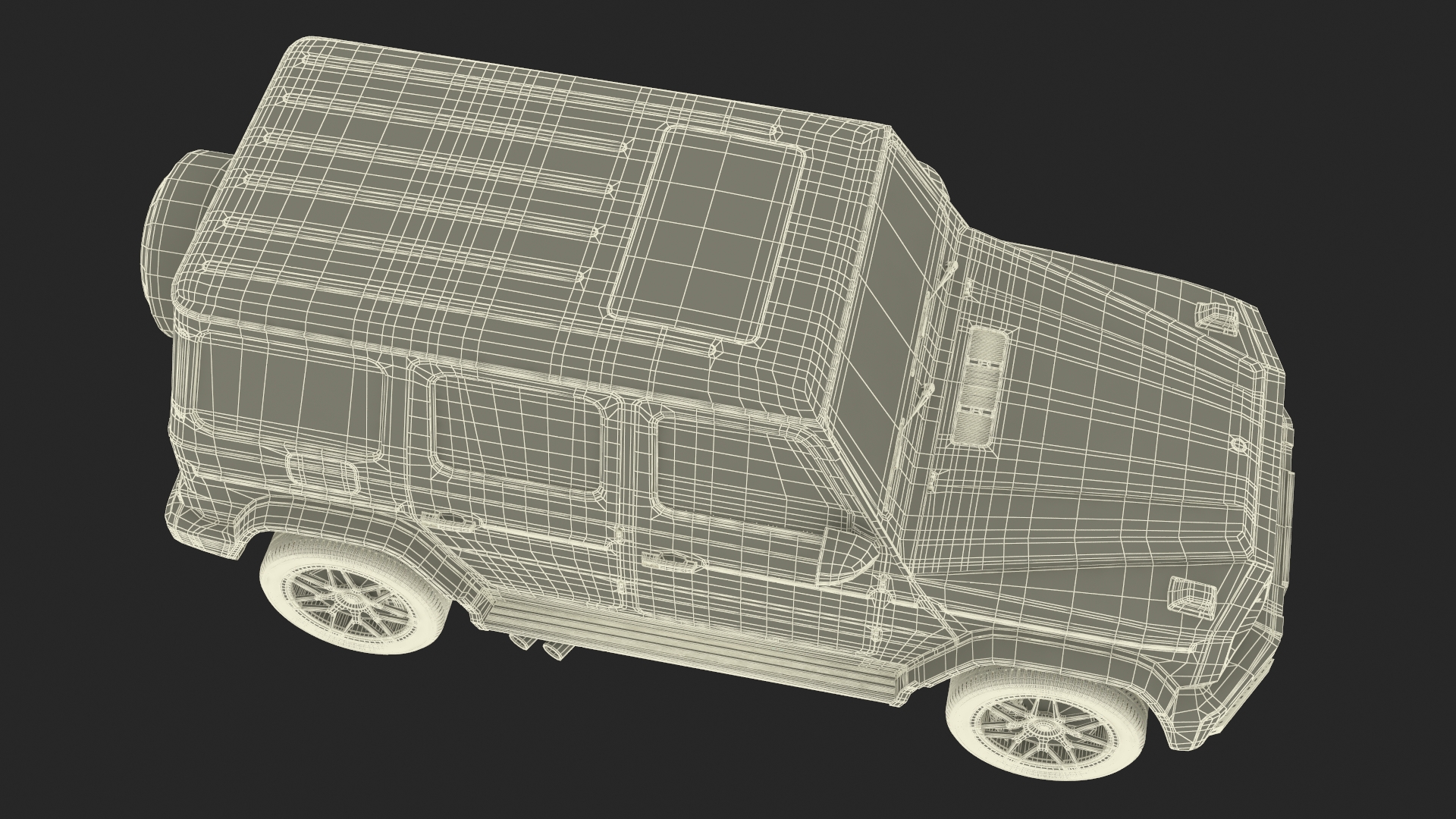 Luxury SUV Generic Beige 3D model