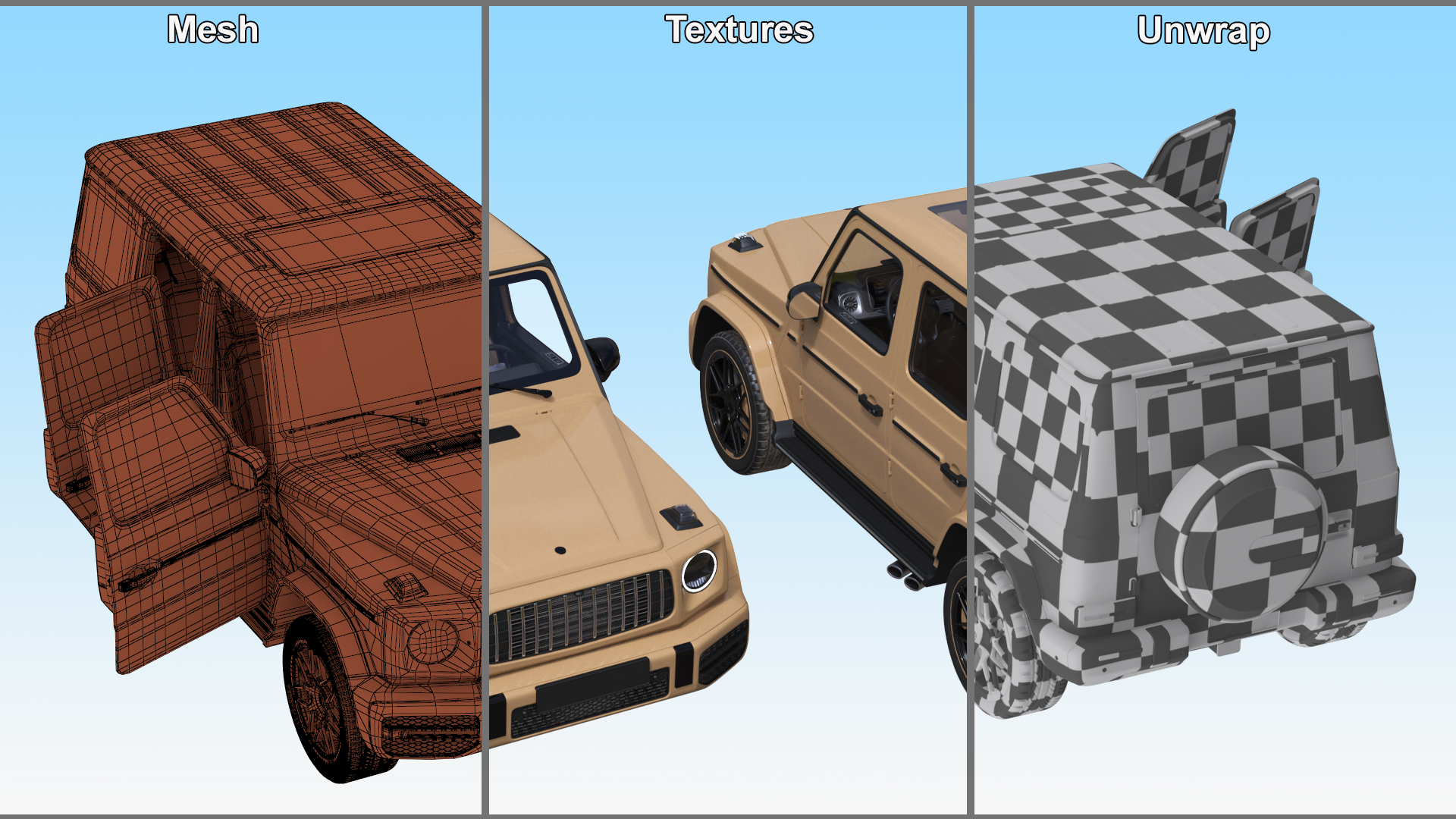 Luxury SUV Generic Beige 3D model
