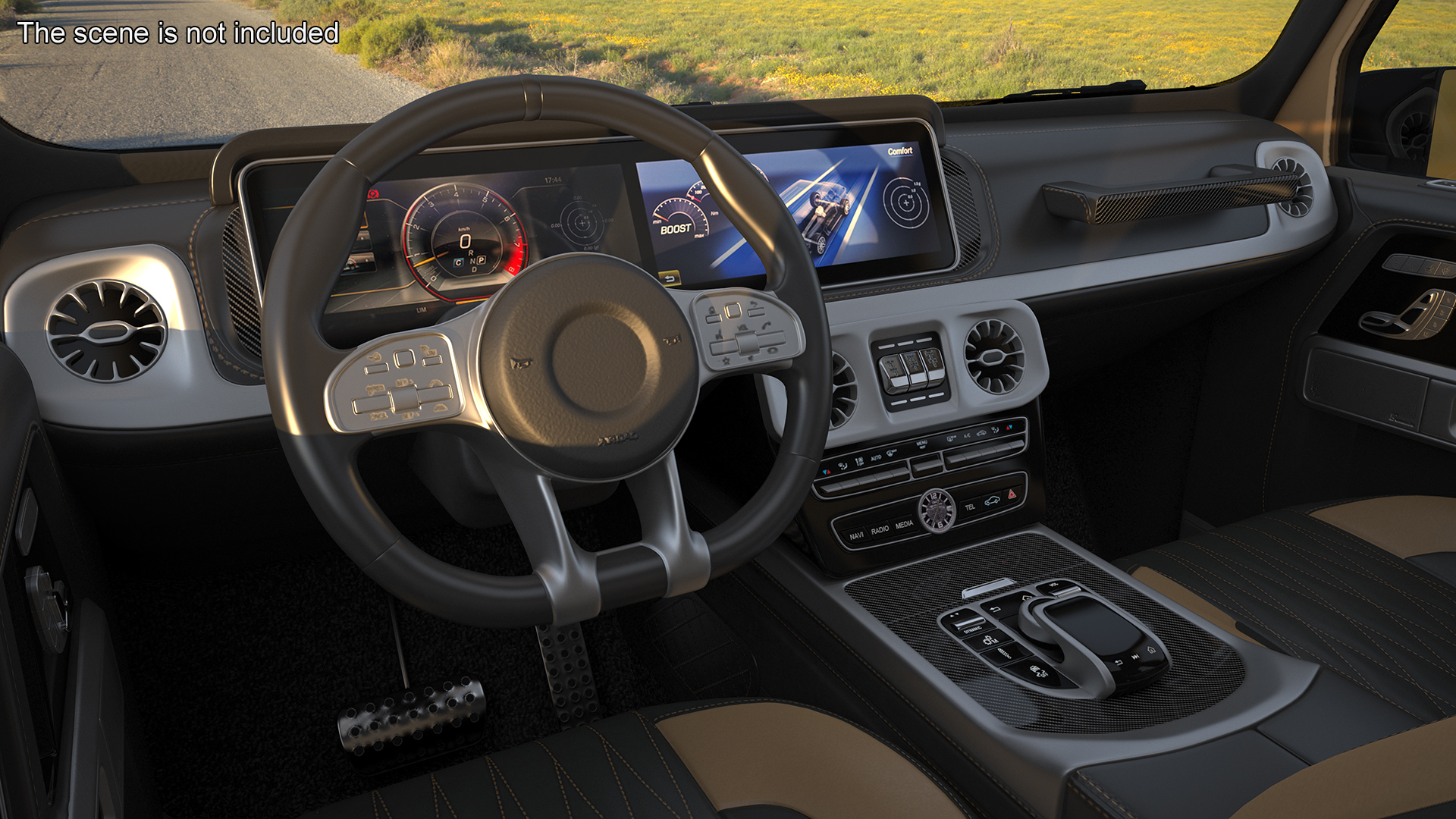 Luxury SUV Generic Beige 3D model