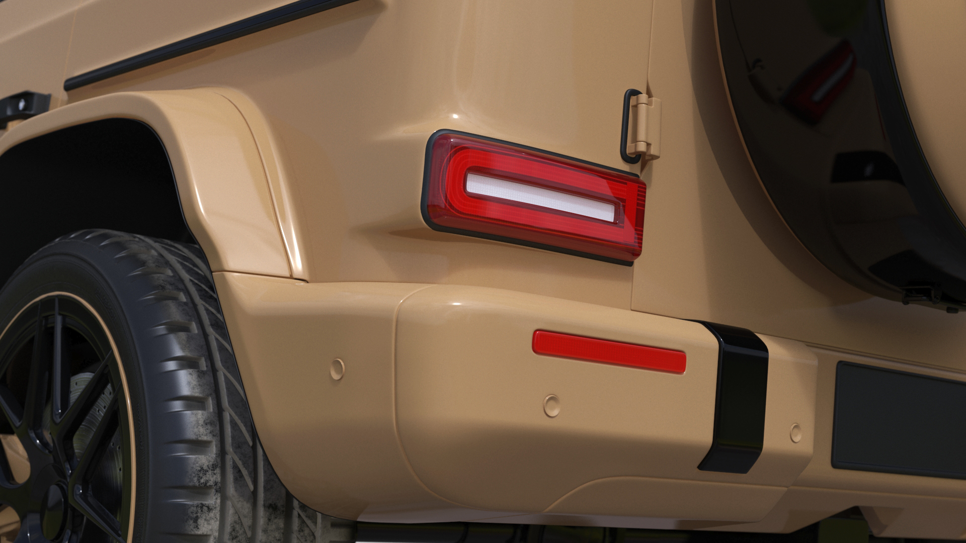 Luxury SUV Generic Beige 3D model