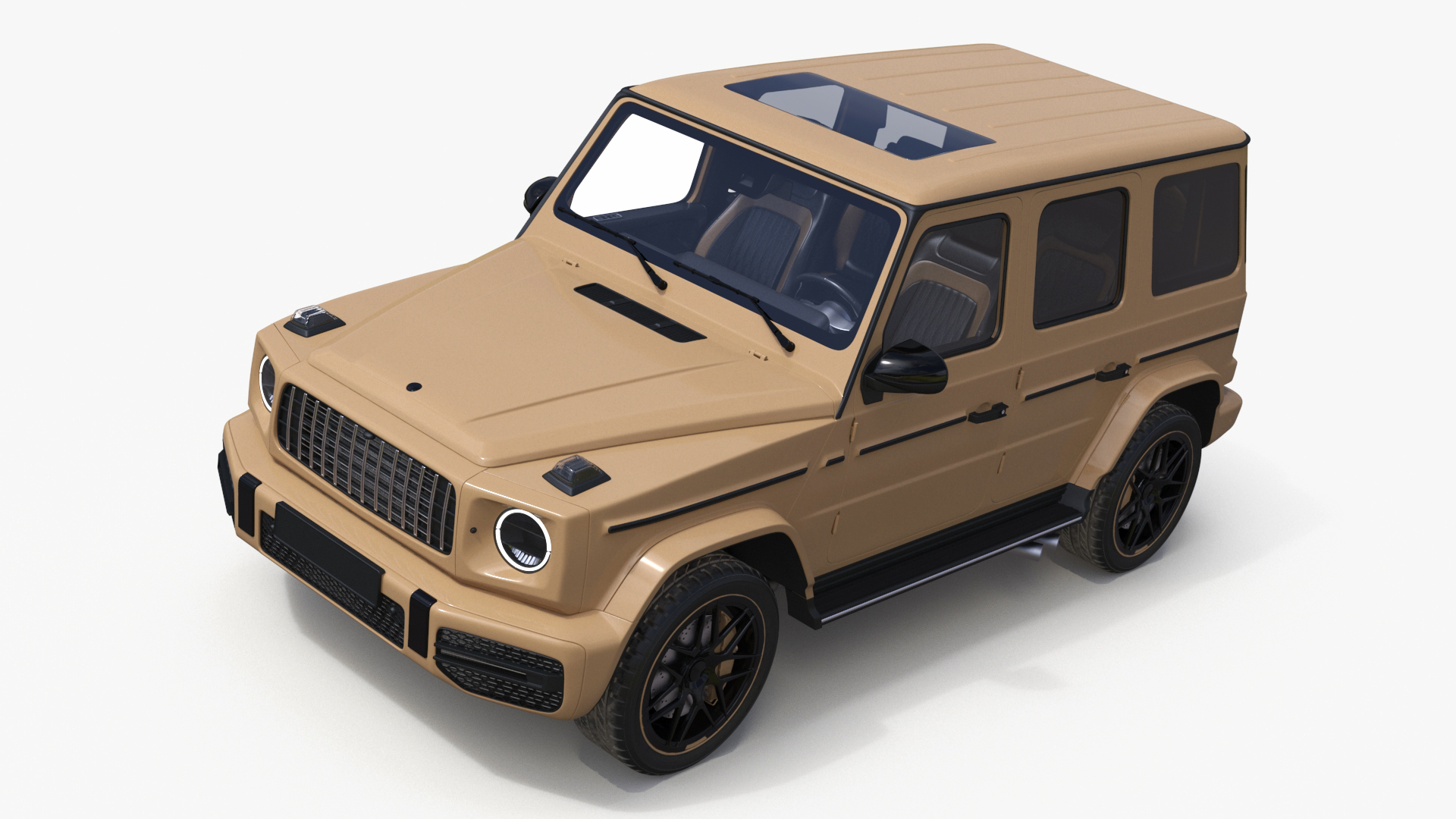Luxury SUV Generic Beige 3D model