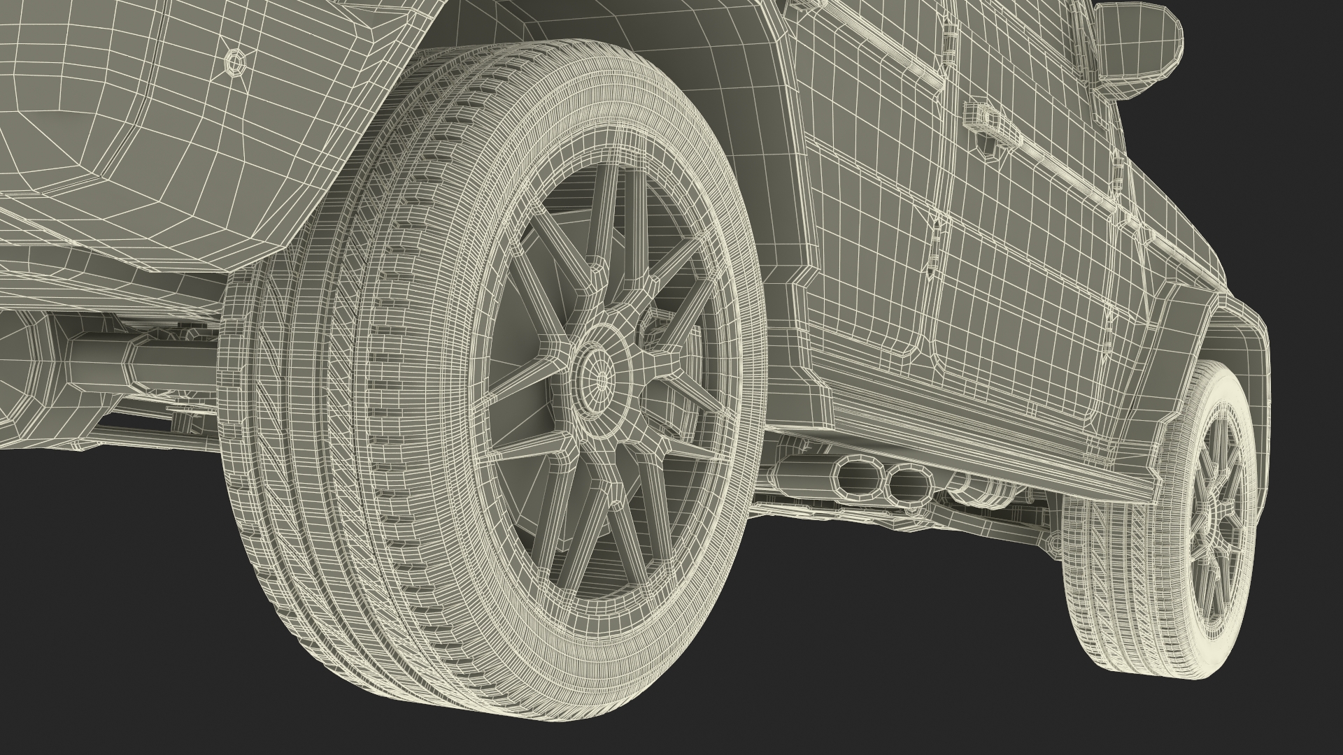 Luxury SUV Generic Beige 3D model