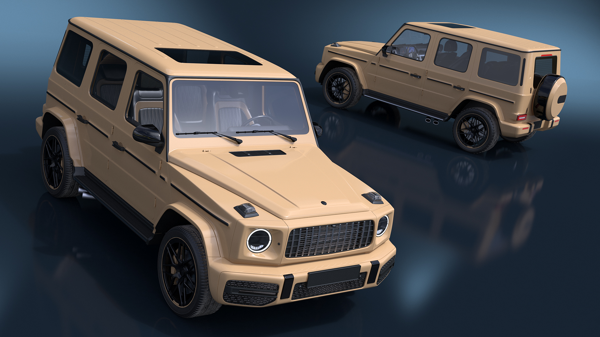 Luxury SUV Generic Beige 3D model