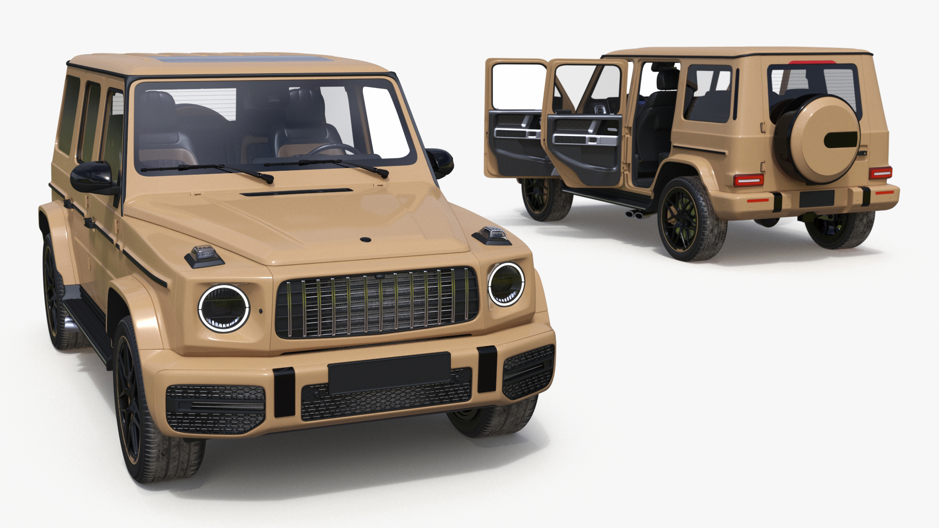 Luxury SUV Generic Beige 3D model