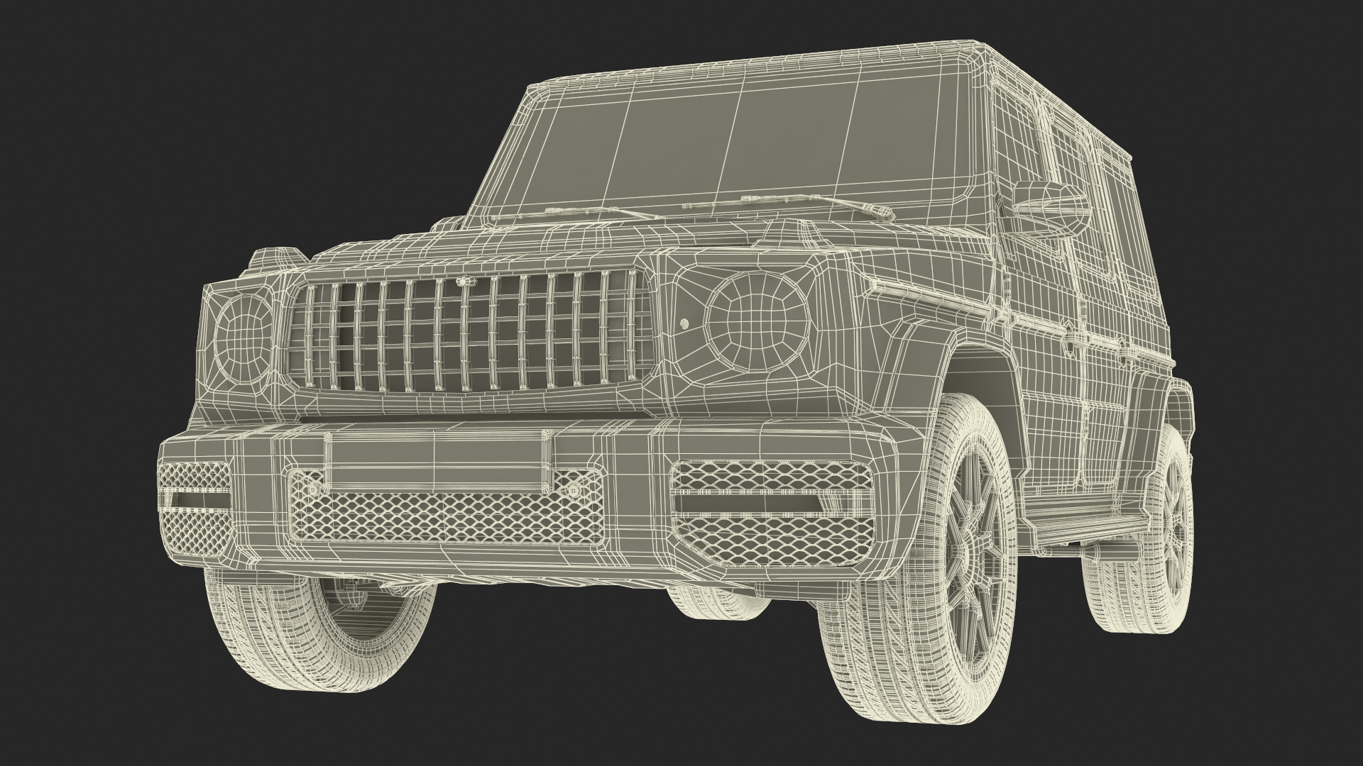 Luxury SUV Generic Beige 3D model