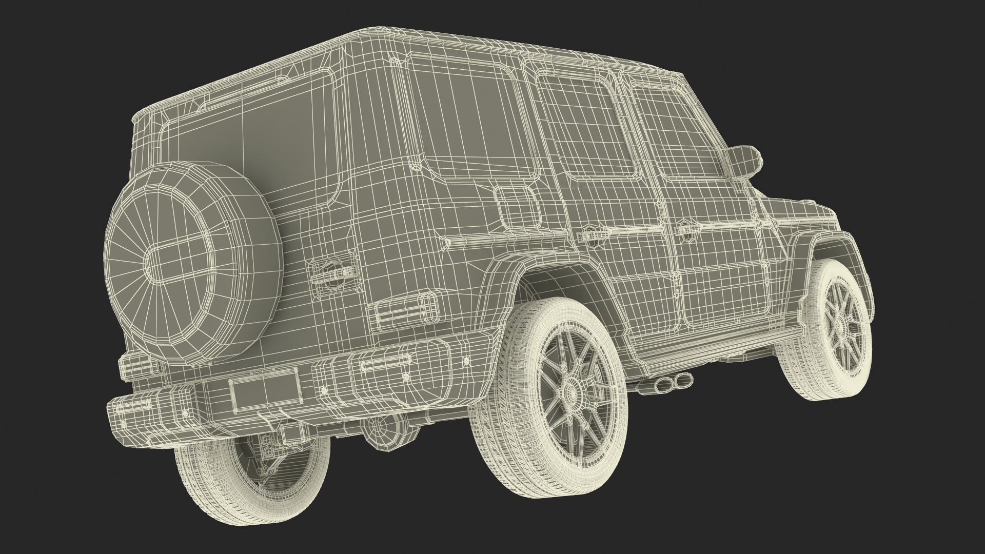 Luxury SUV Generic Beige 3D model