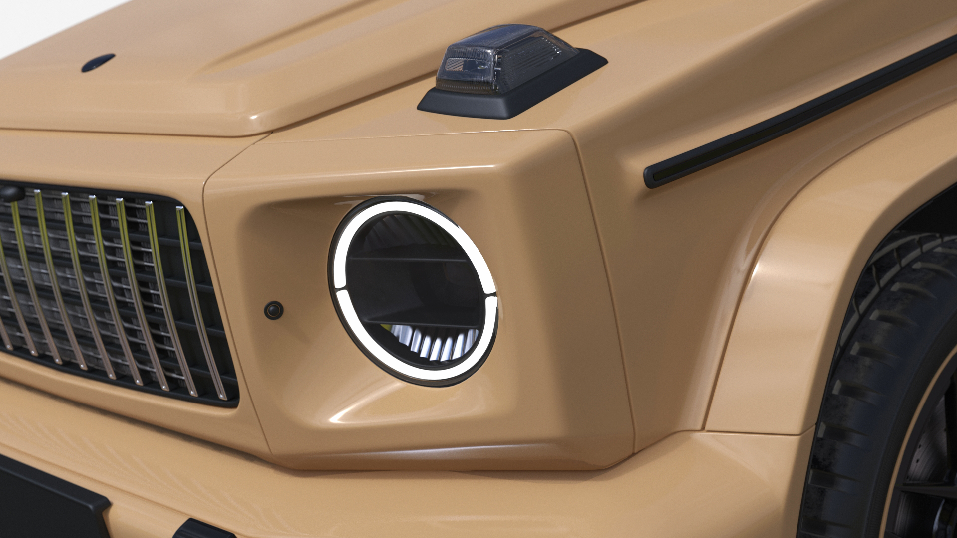 Luxury SUV Generic Beige 3D model