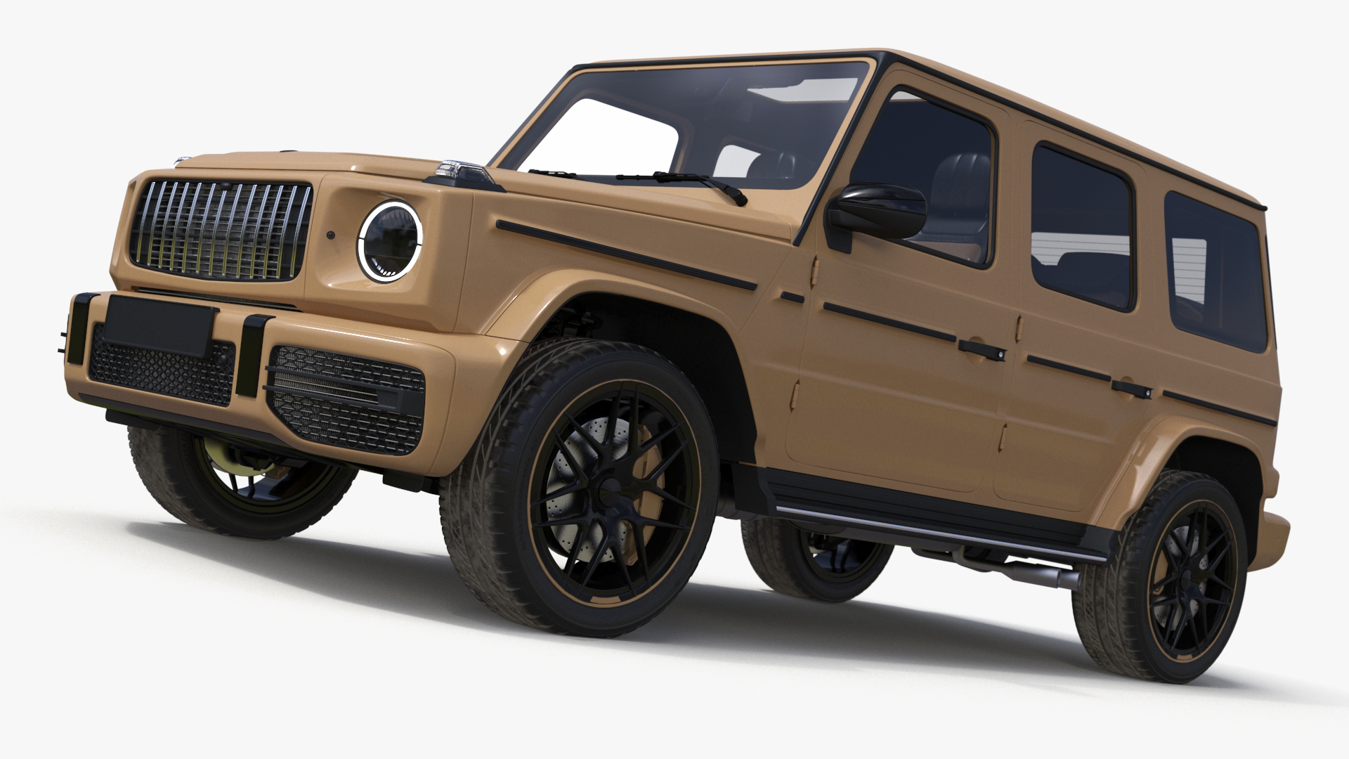 Luxury SUV Generic Beige 3D model