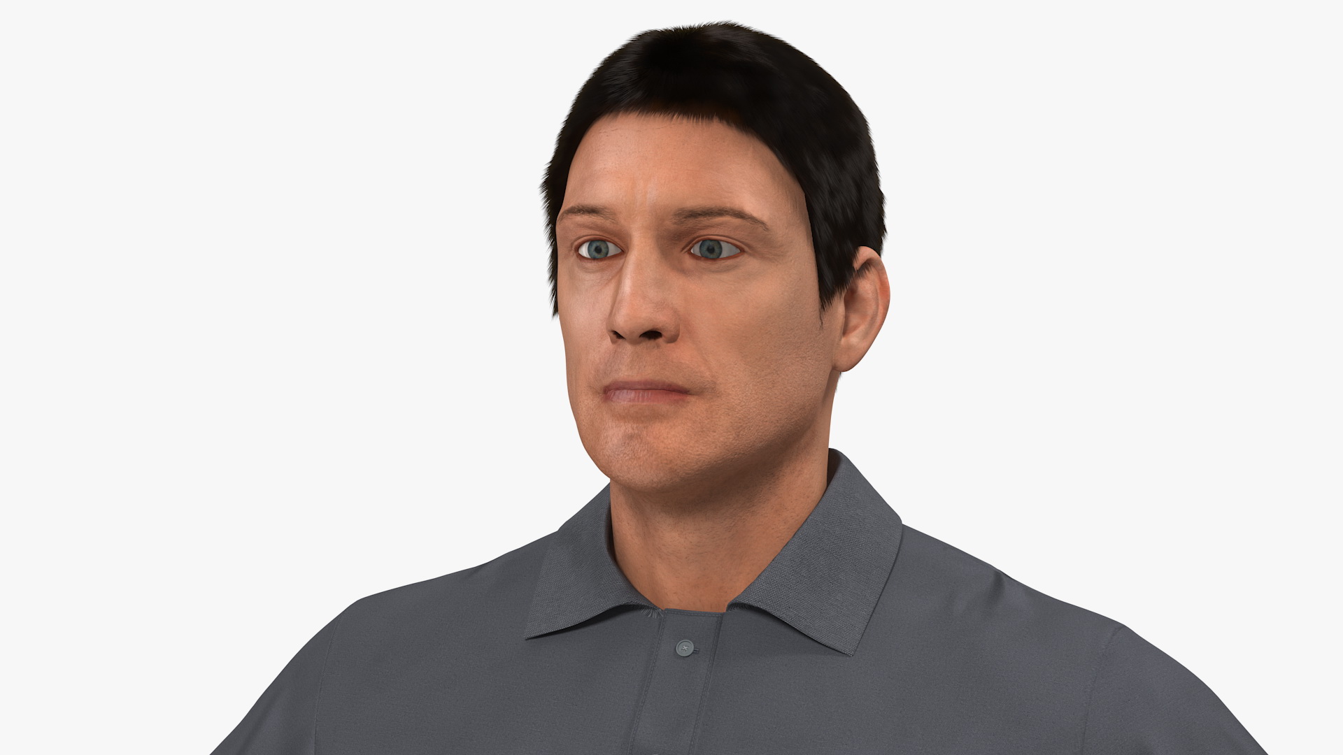 Man Casual Street Style with Fur Rigged 3D model