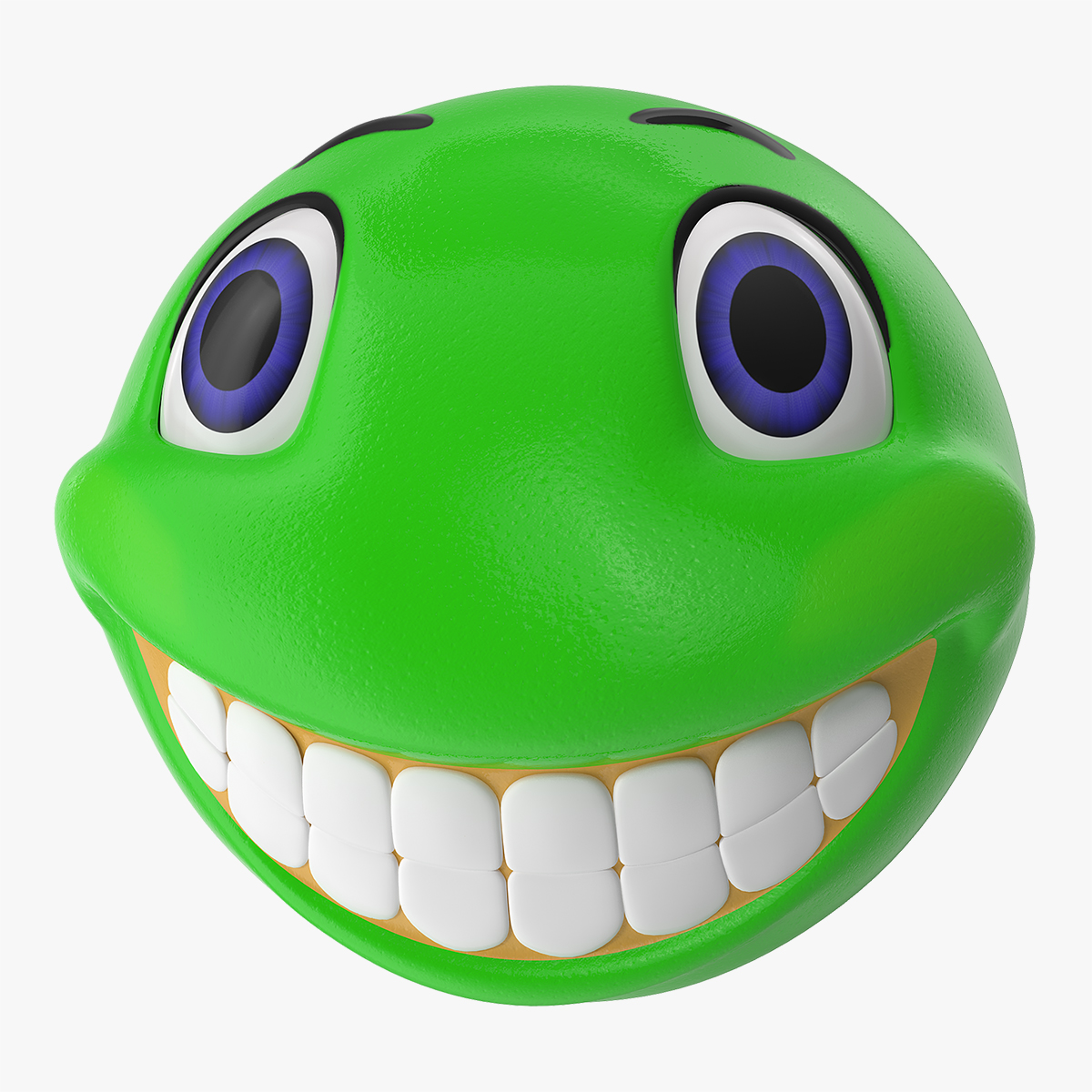 Green Smile Face, view 3