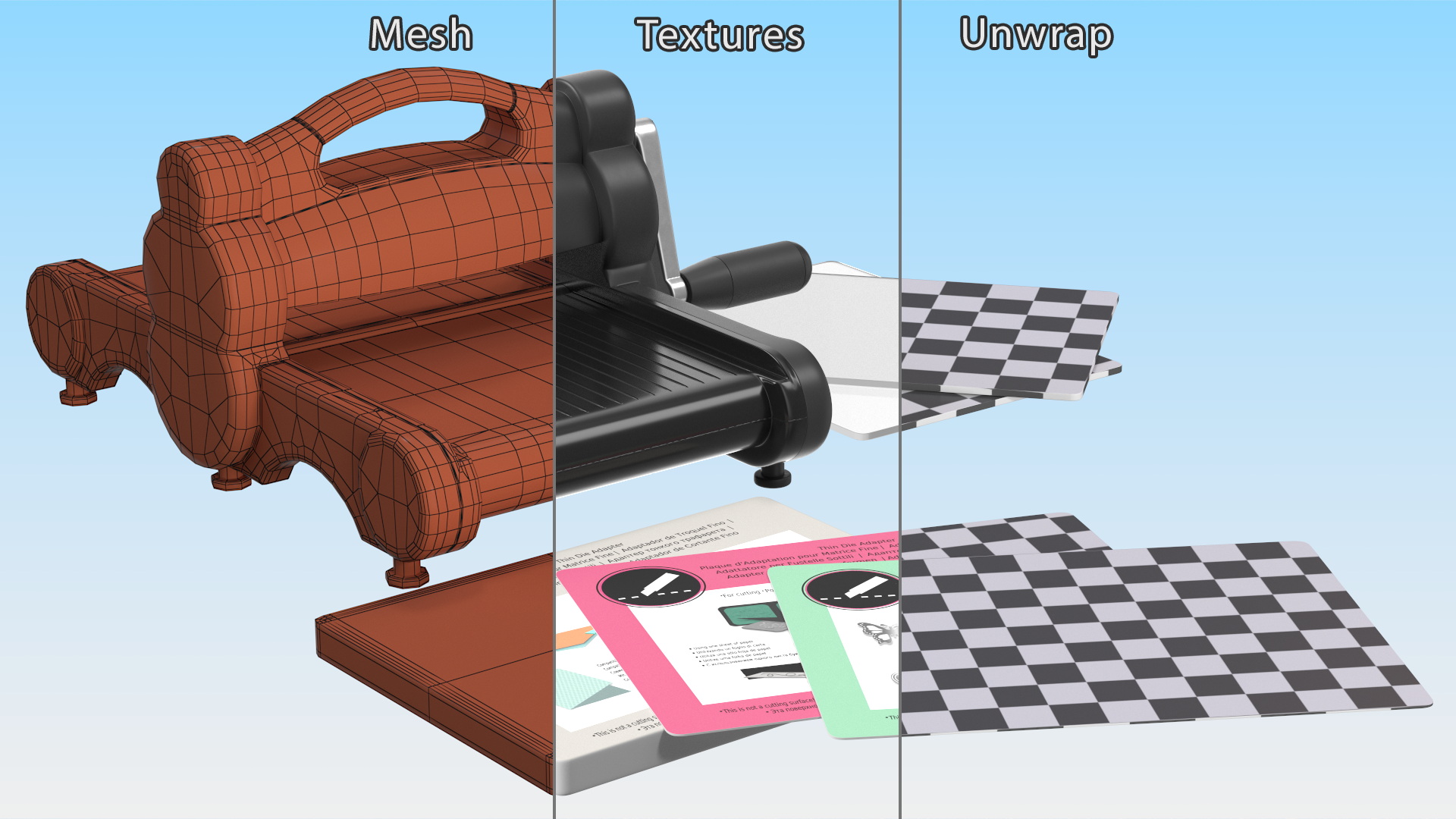 3D Cutting Machine with Materials Black